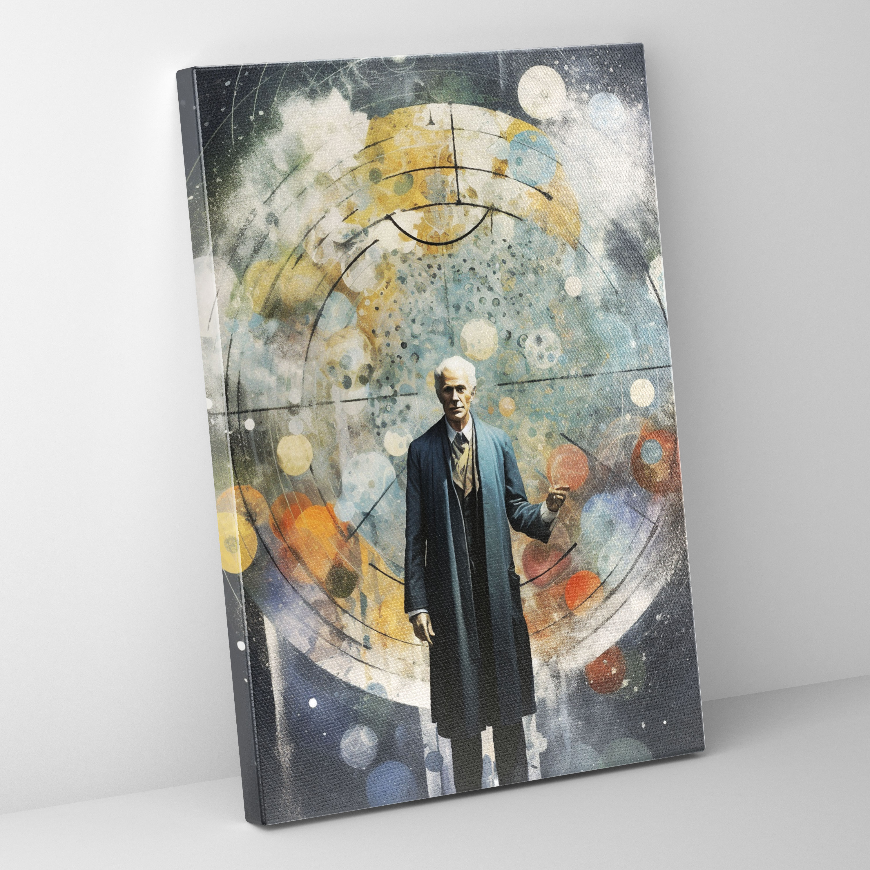 Oppenheimer Surreal Canvas Print - Oppenheimer, Home Decoration, Historical Figures, Scientific Equations