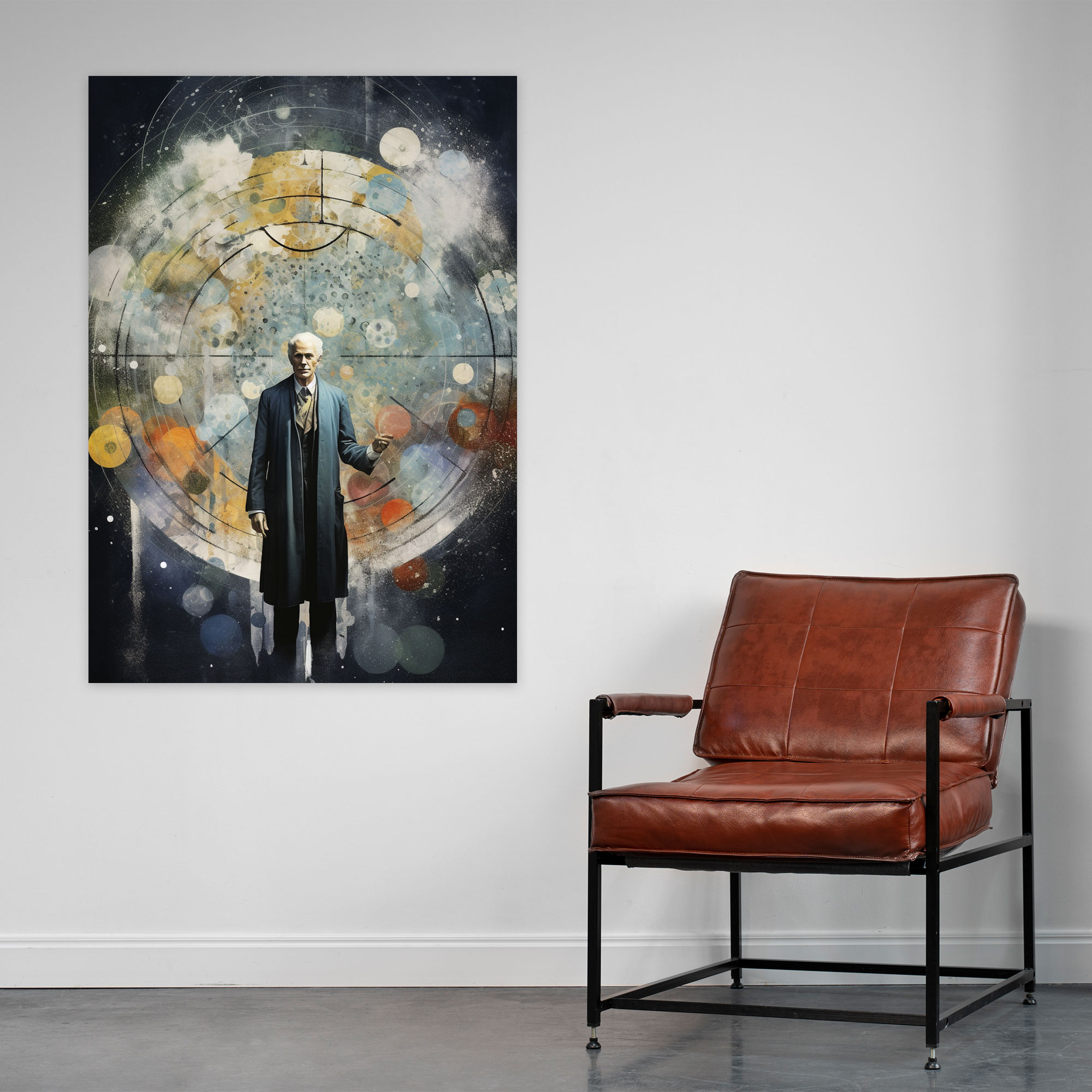 Oppenheimer Surreal Canvas Print - Oppenheimer, Home Decoration, Historical Figures, Scientific Equations