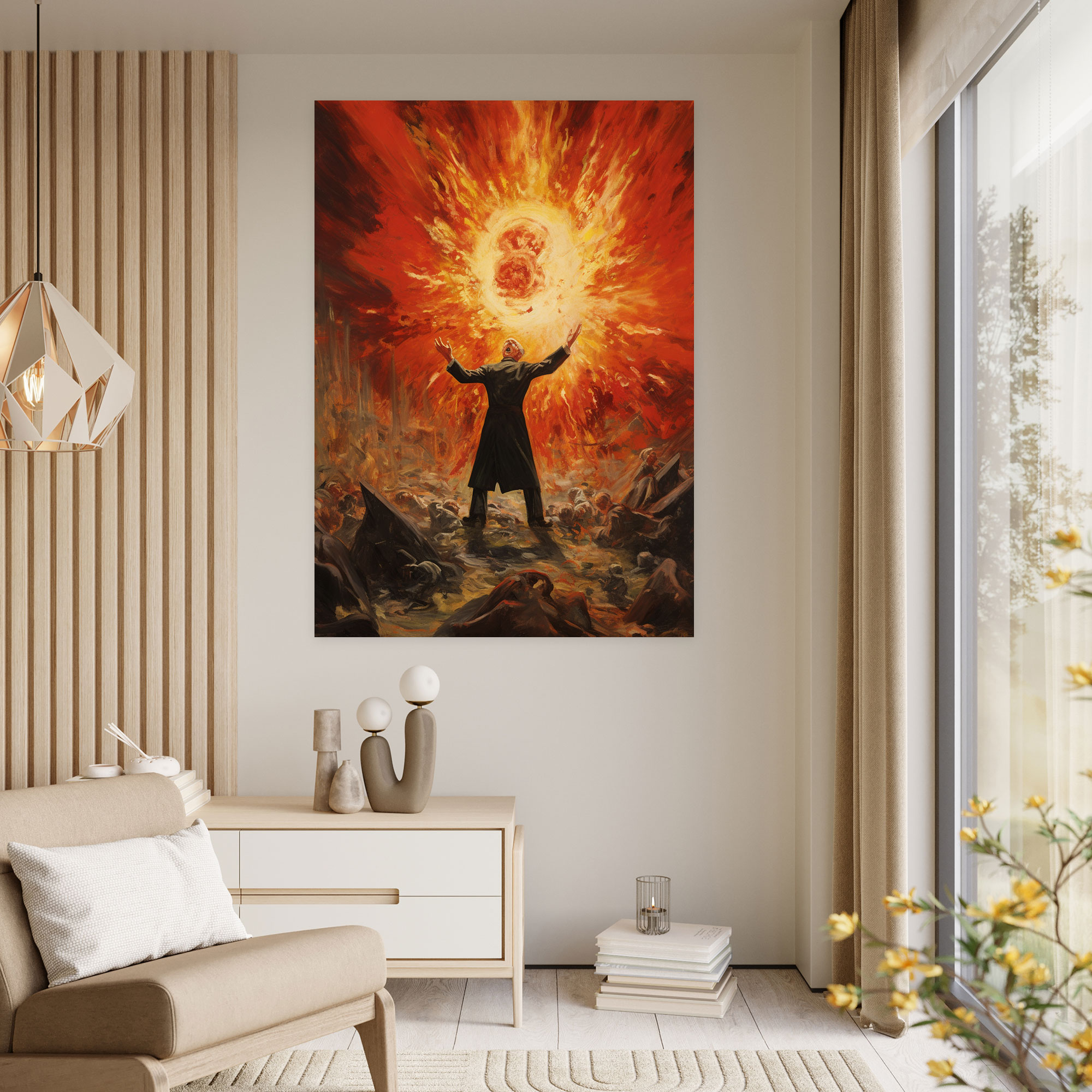 Oppenheimer Expressionist Canvas Print - Oppenheimer, Wall Art, Wall Decoration, Canvas Print
