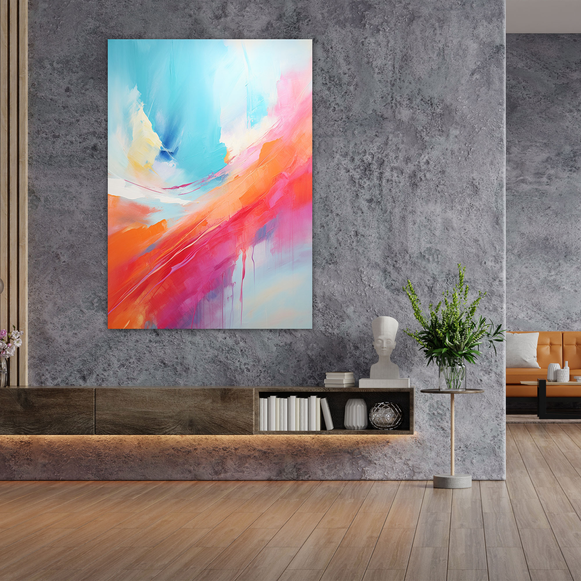 Oppenheimer Wall Art - Abstract Expressionist Canvas Print - Oppenheimer, Harmonious, Blending, Canvas Print