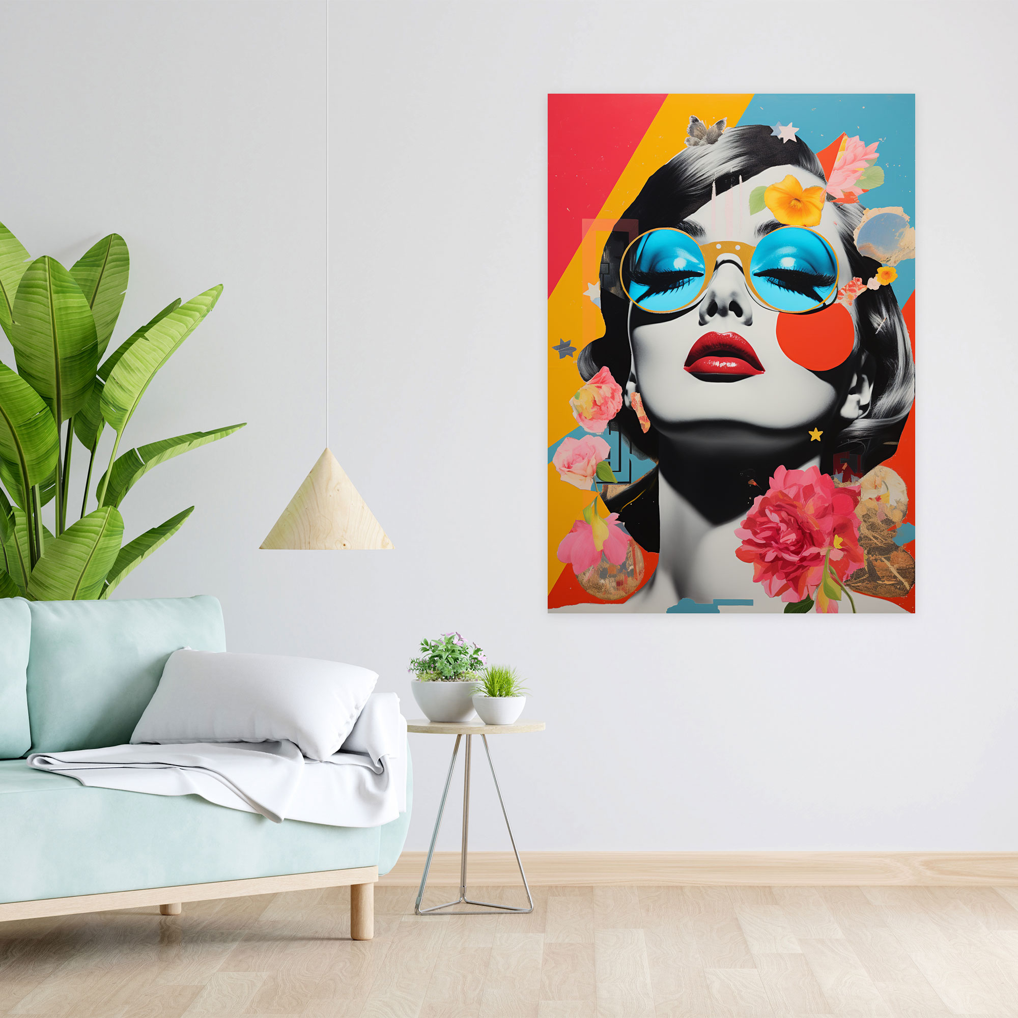 Oppenheimer Wall Decoration - Pop Art Collage Canvas Print - Oppenheimer, Home Decoration, Oppenheimer, Pop Art Collage
