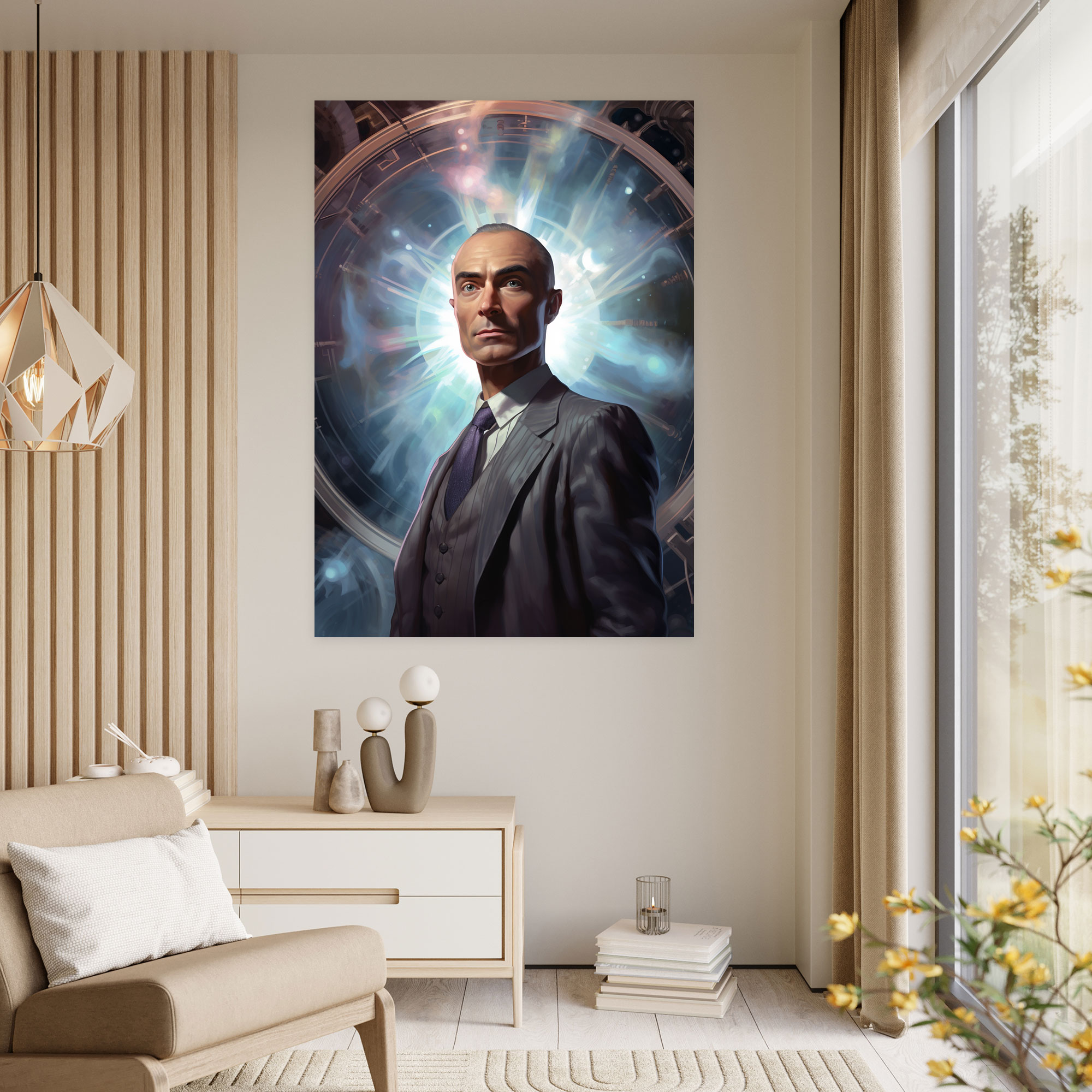 Oppenheimer Futuristic Canvas Print - Oppenheimer, Visionary, Digital Art, Oppenheimer