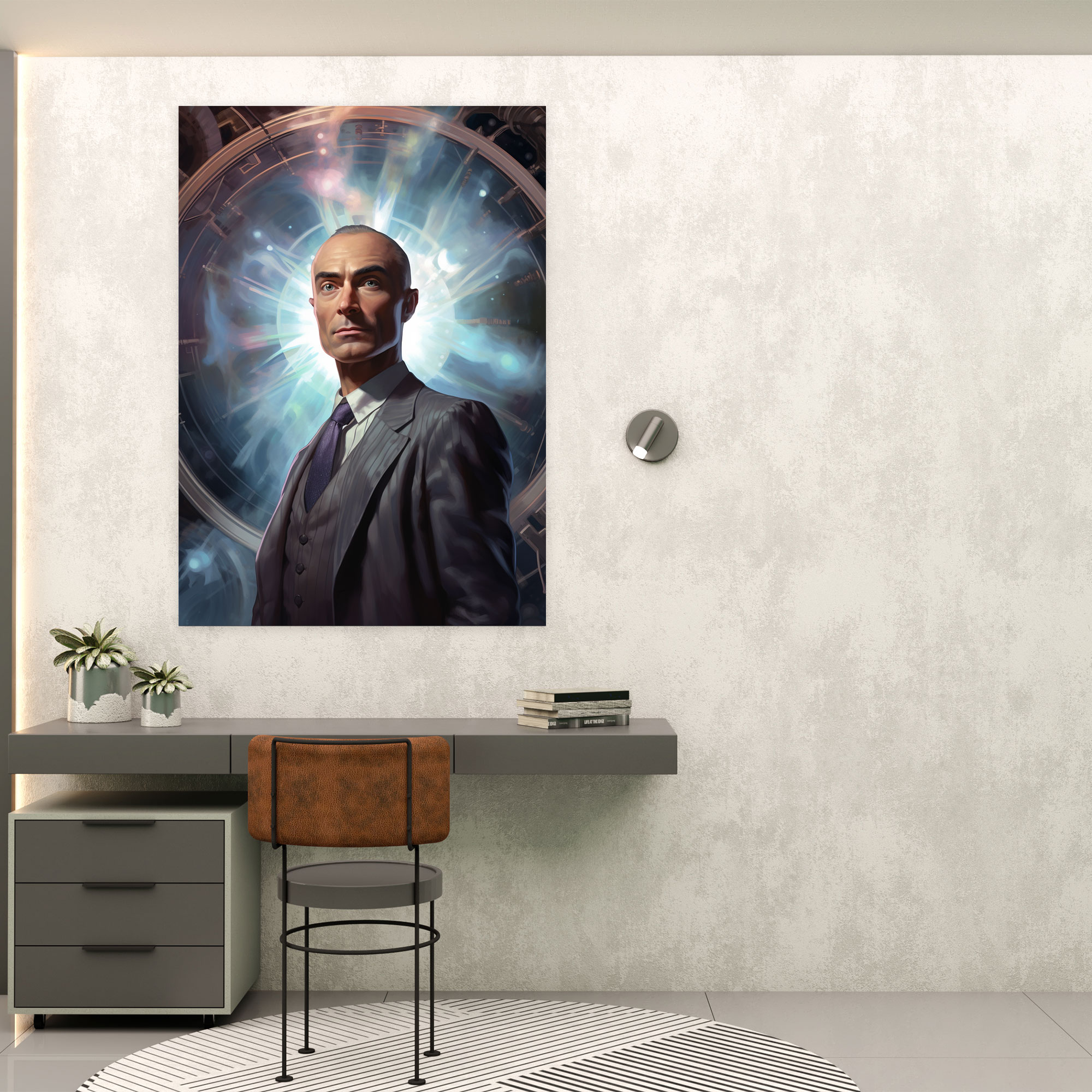 Oppenheimer Futuristic Canvas Print - Oppenheimer, Visionary, Digital Art, Oppenheimer