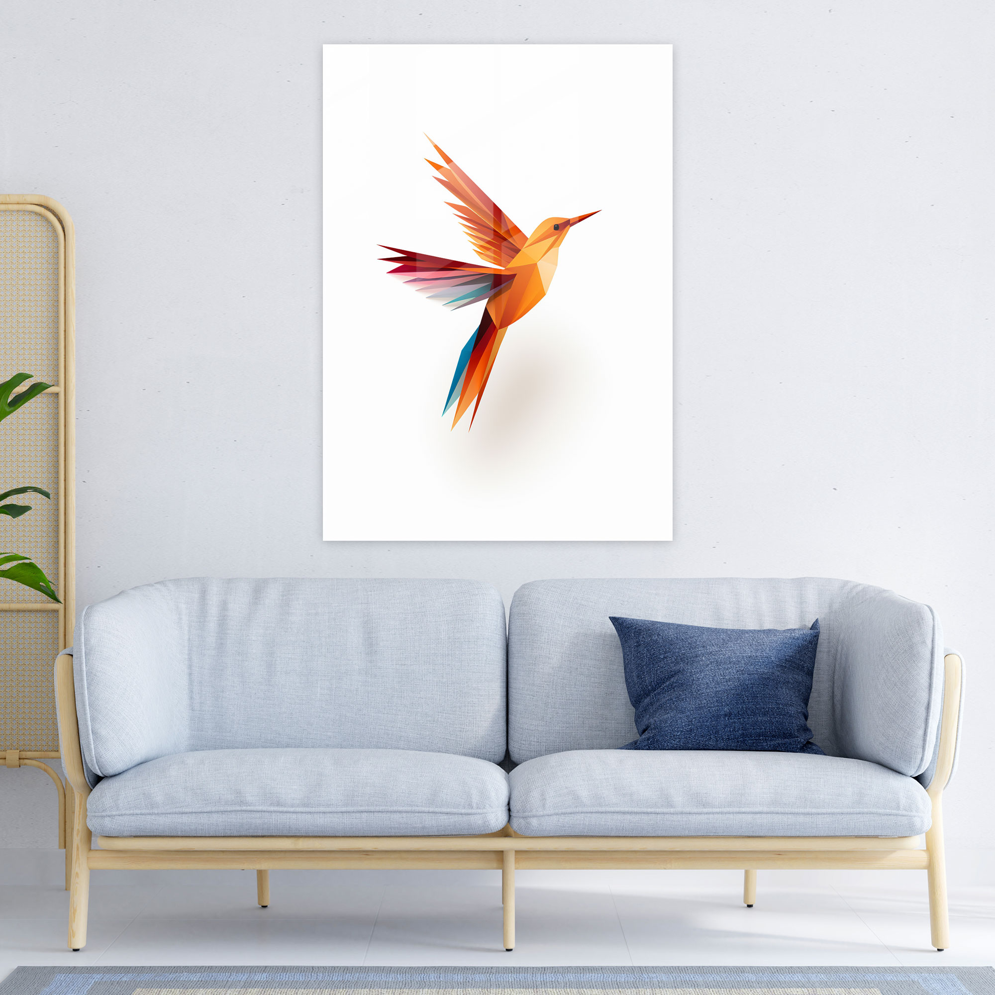 Origami Glass Print - Origami, Glass Print, Minimalist, Origami