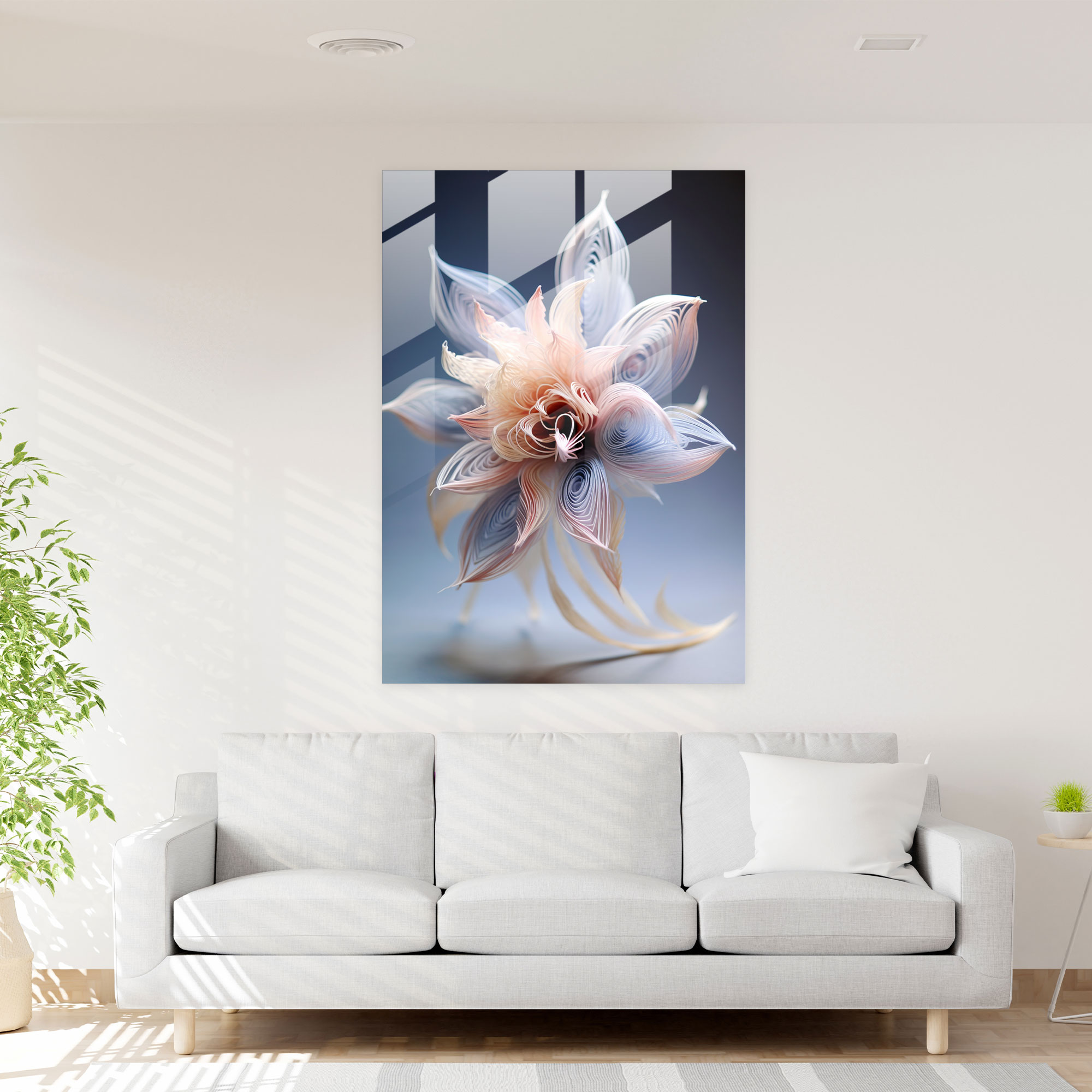Origami Glass Wall Art - Origami, Modern Art, Home Decoration, Traditional