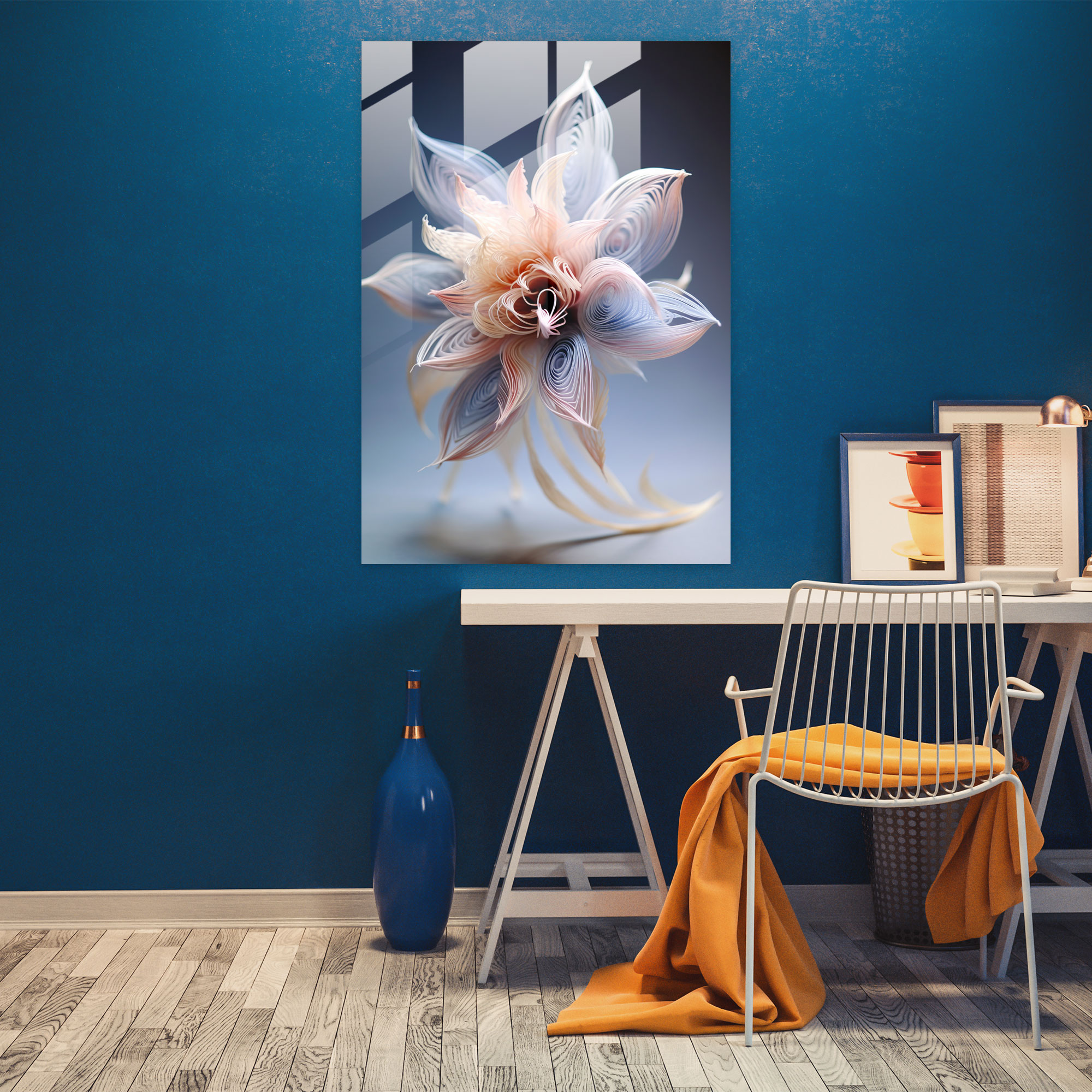 Origami Glass Wall Art - Origami, Modern Art, Home Decoration, Traditional