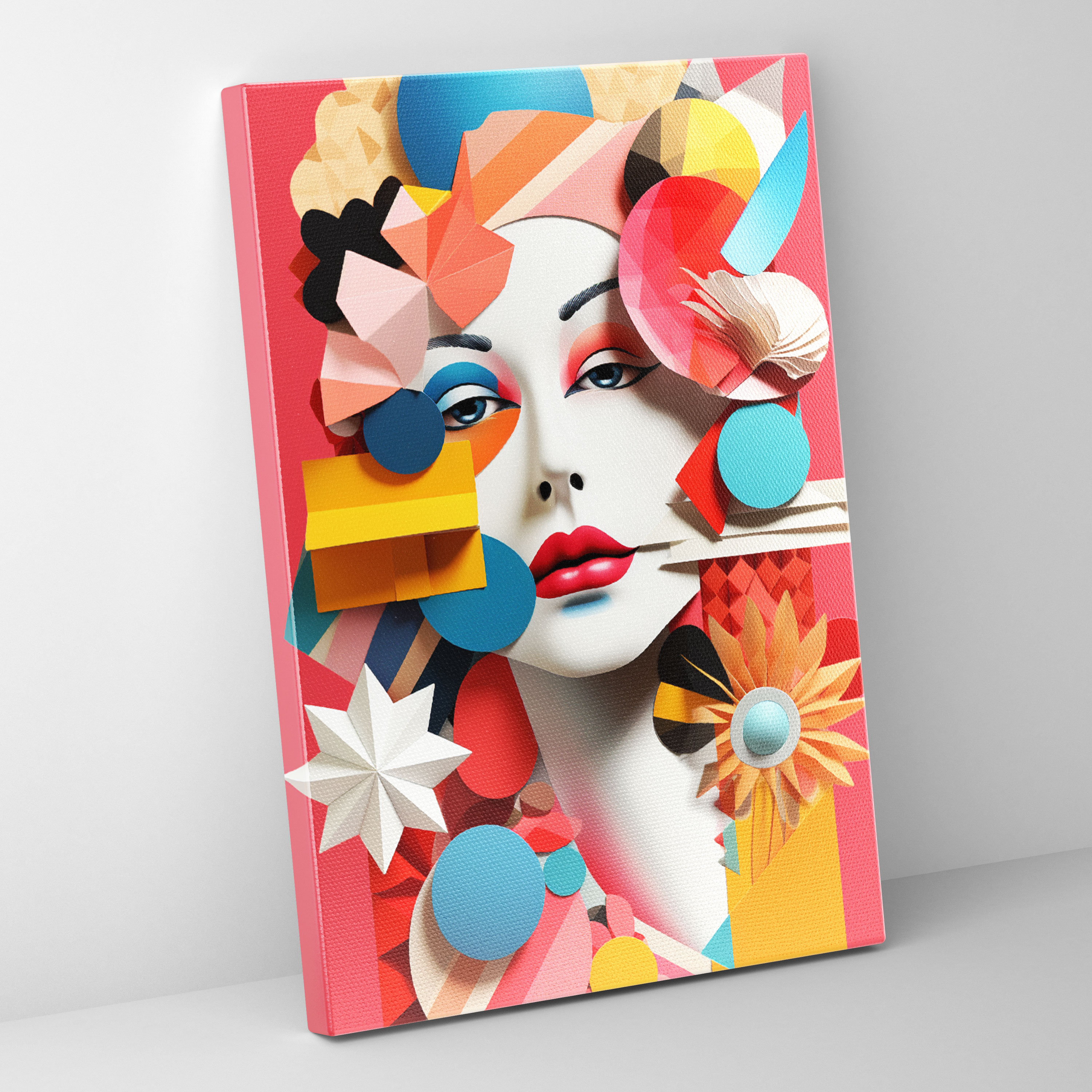 Origami Pop Art Kanvas Tablo - Origami Duvar Sanatı Duvar Dekorasyonu Origami Şekilleri