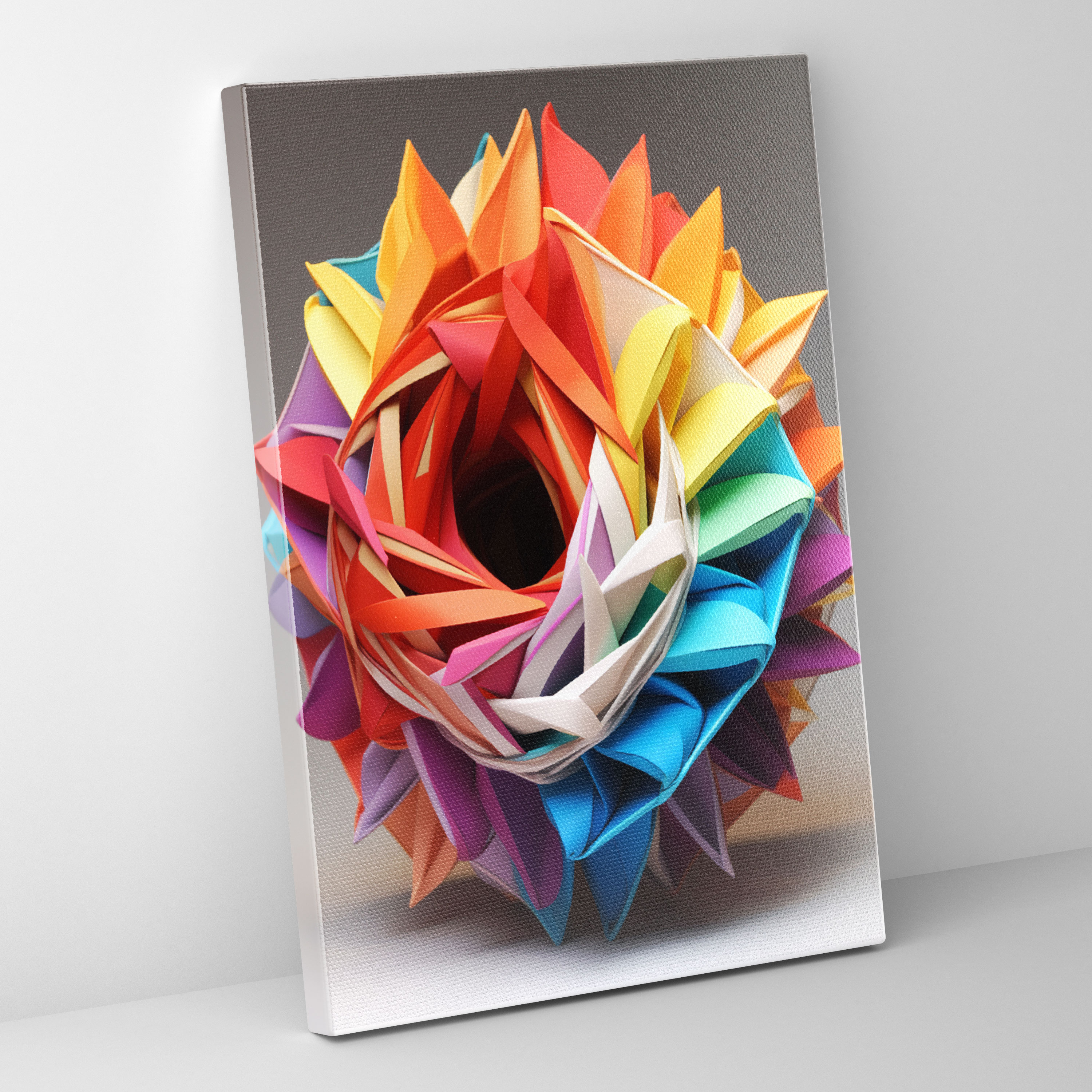 Geometric Origami Canvas Print - Origami, Wall Art, Precision, Wall Decoration