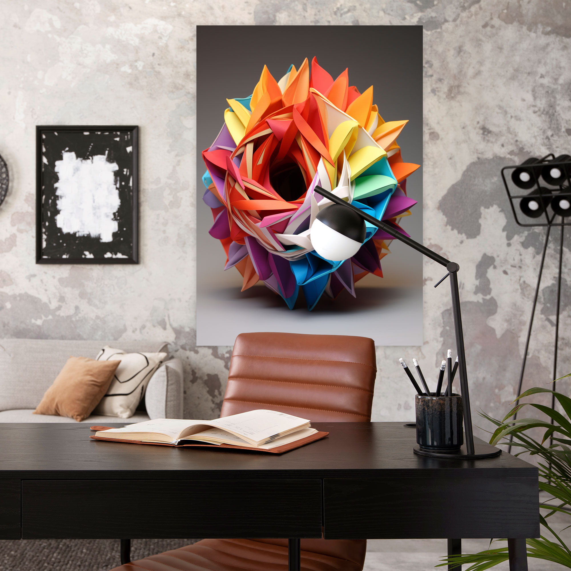 Geometric Origami Canvas Print - Origami, Wall Art, Precision, Wall Decoration