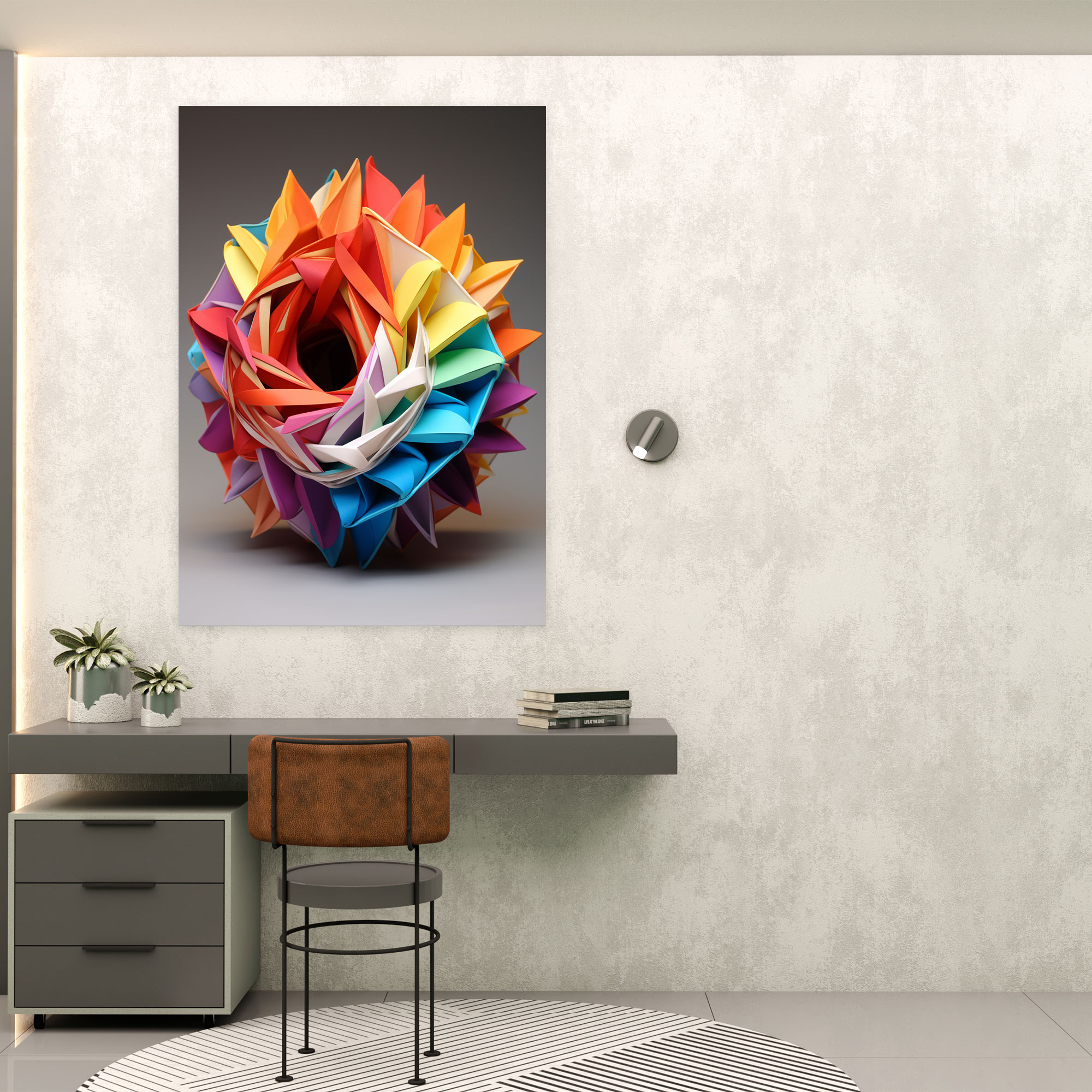 Geometric Origami Canvas Print - Origami, Wall Art, Precision, Wall Decoration