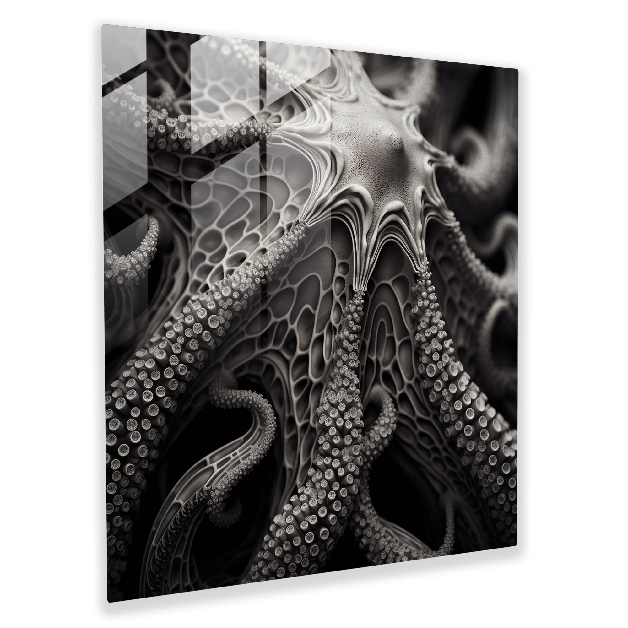 Intricate Octopus Glass Print - Octopus, Glass Art, Modern Art, Octopus