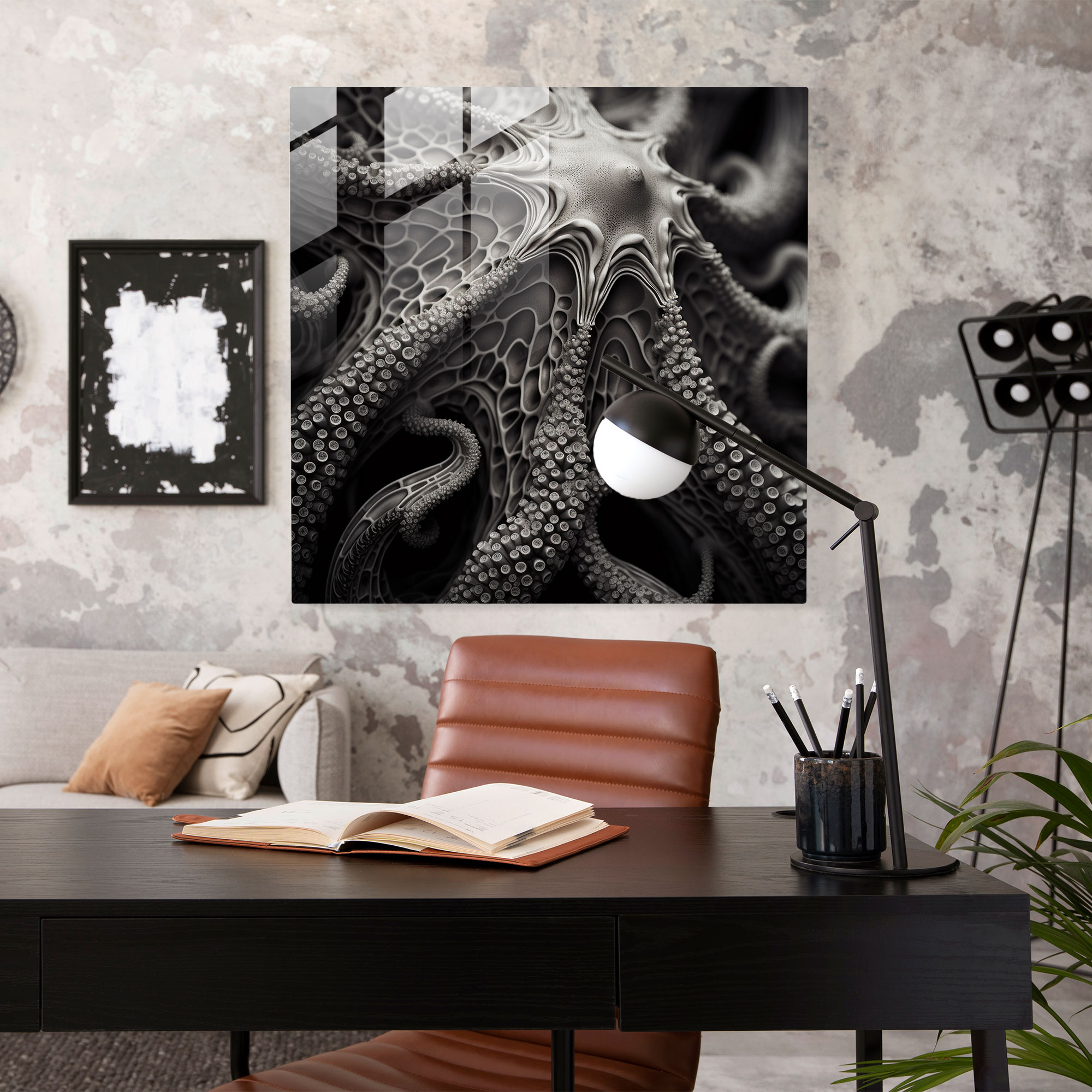 Intricate Octopus Glass Print - Octopus, Glass Art, Modern Art, Octopus