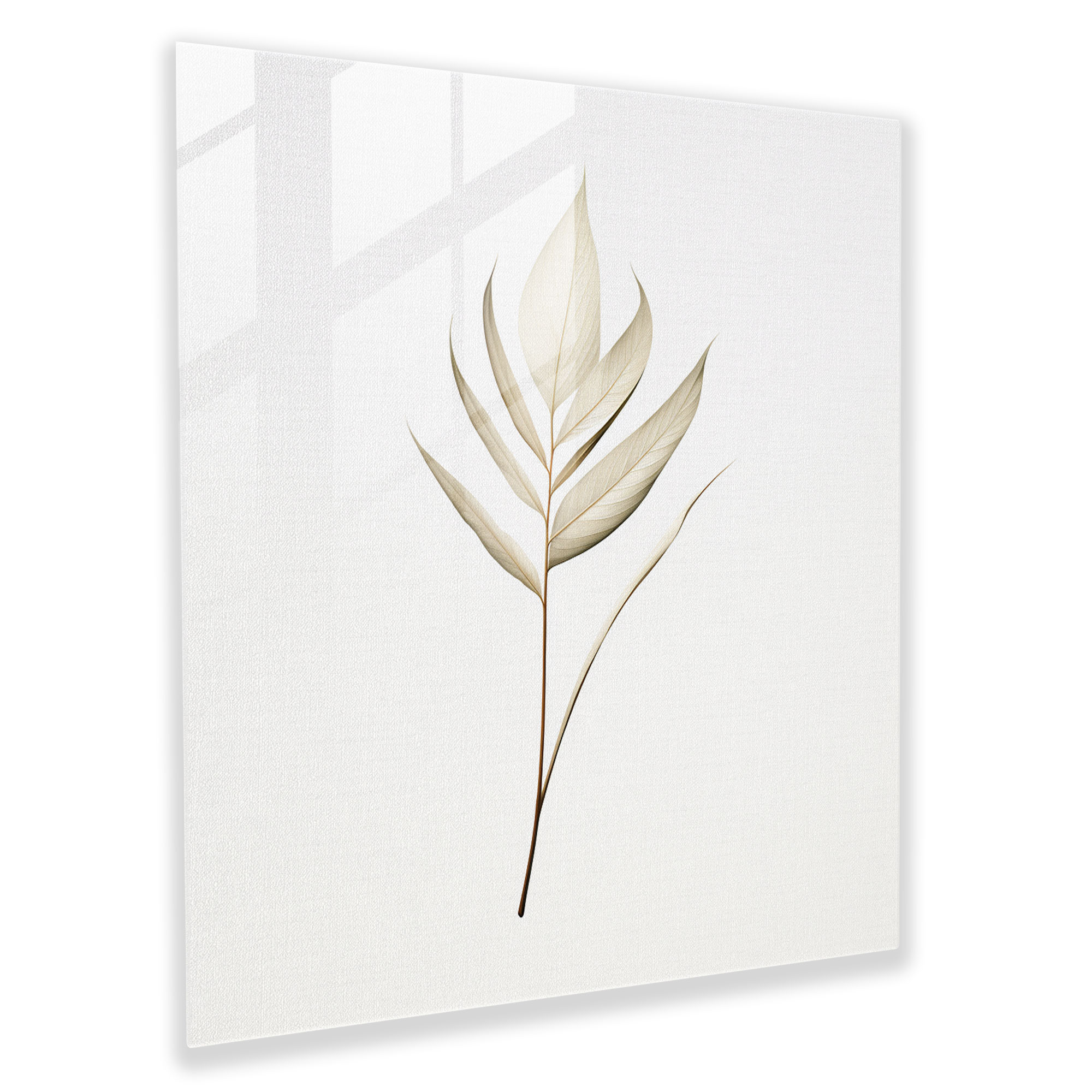 Papyrus Glass Print: Minimalist Elegance - Papyrus, Papyrus, Home Decoration, Elegance