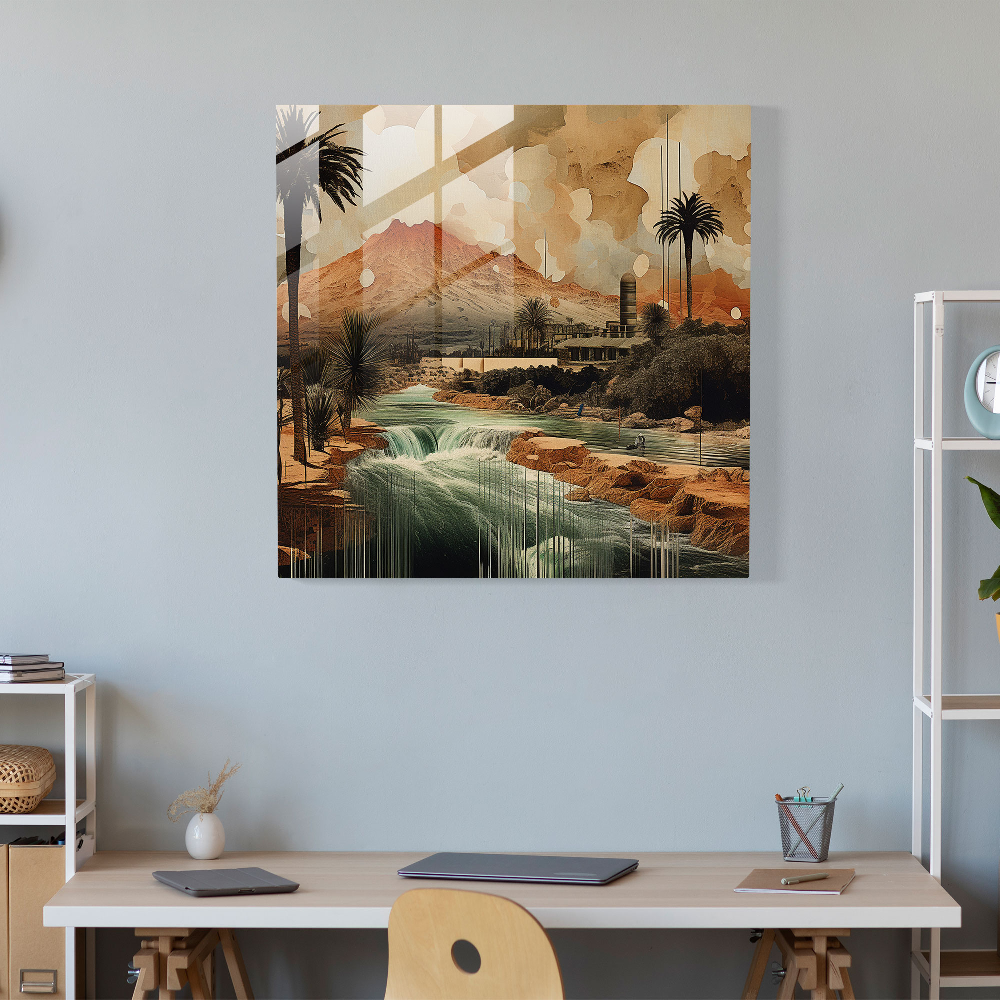 Surreal Papyrus Glass Wall Art - Papyrus, Modern Art, Glass Wall Art, Glass Art