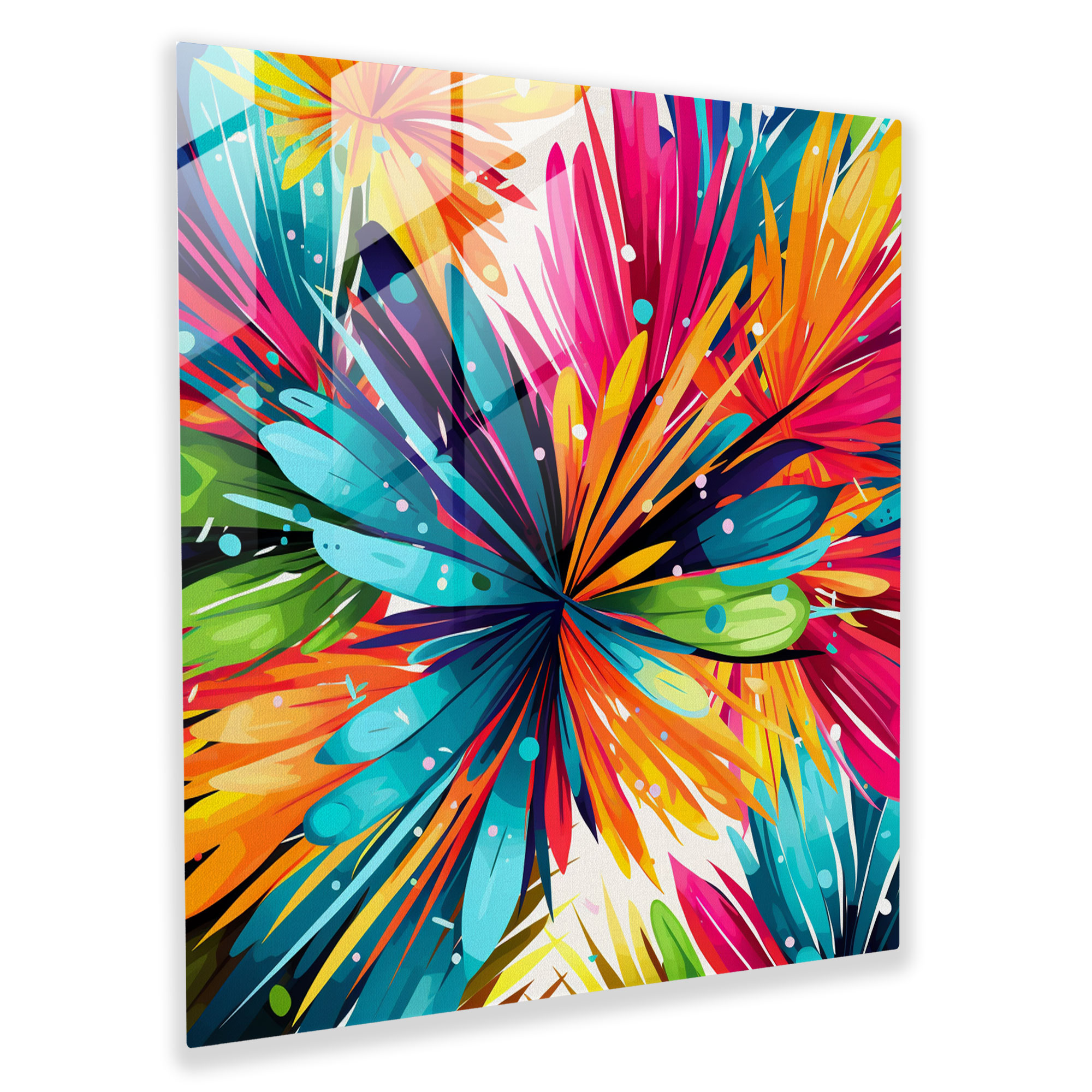 Cheerful Papyrus Glass Print - Papyrus, Wall Decoration, Modern Art, Glass Art