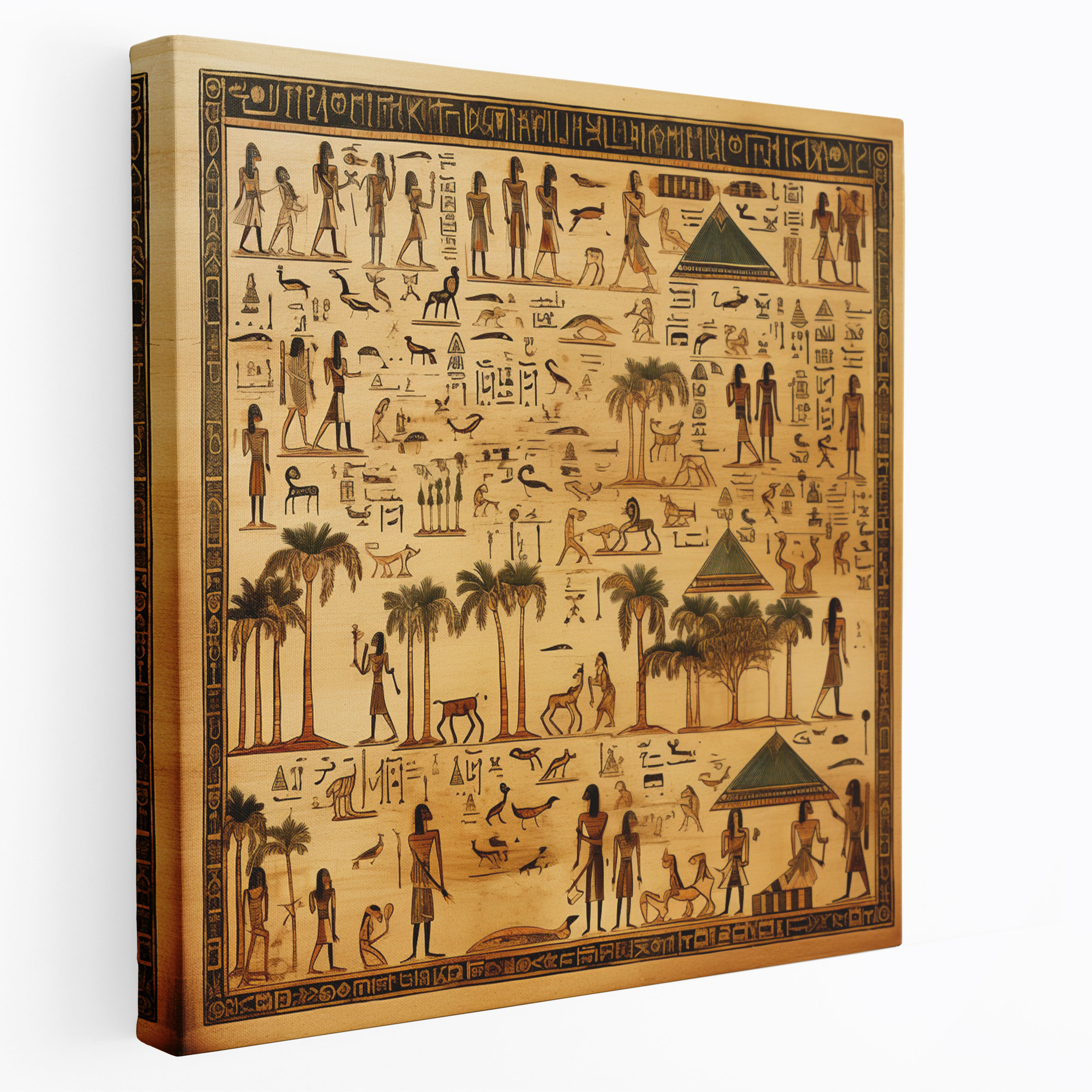 Papyrus Canvas Print - Ancient Egyptian Hieroglyphics Wall Art - Papyrus, Canvas Wall Art, Papyrus Canvas Print, Wall Decoration