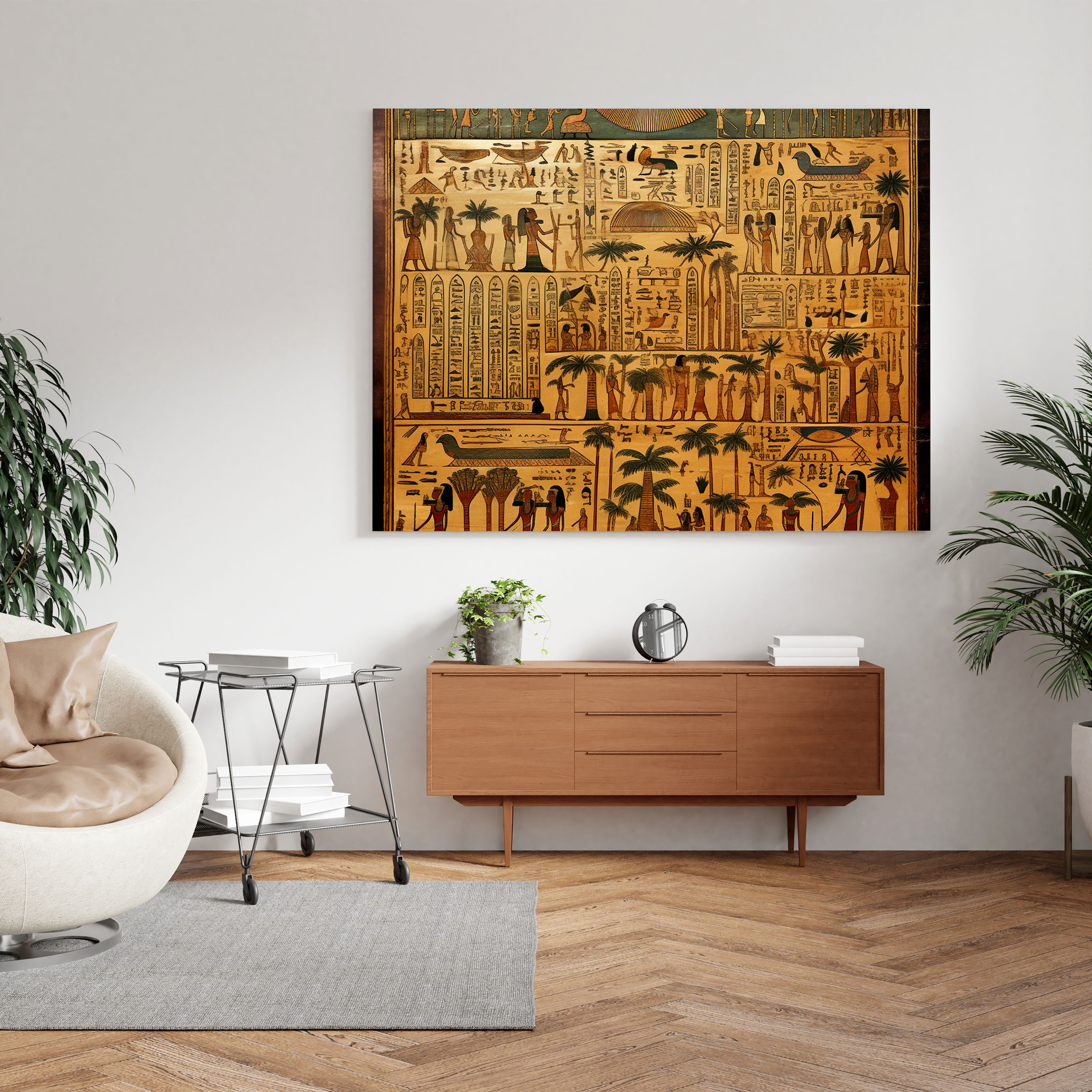 Papyrus Wall Art - Ancient Egyptian Manuscript Canvas Print - Papyrus, Ancient Egyptian Manuscript, Canvas Wall Art, Egyptian Mythology