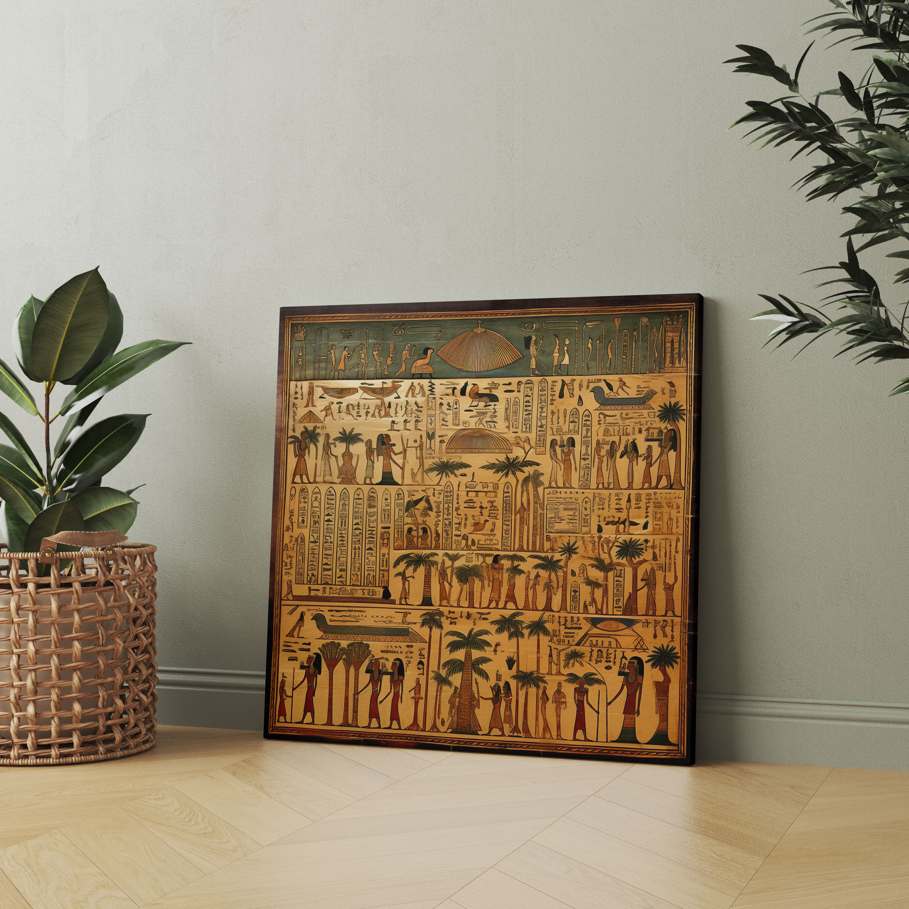 Papyrus Wall Art - Ancient Egyptian Manuscript Canvas Print - Papyrus, Ancient Egyptian Manuscript, Canvas Wall Art, Egyptian Mythology