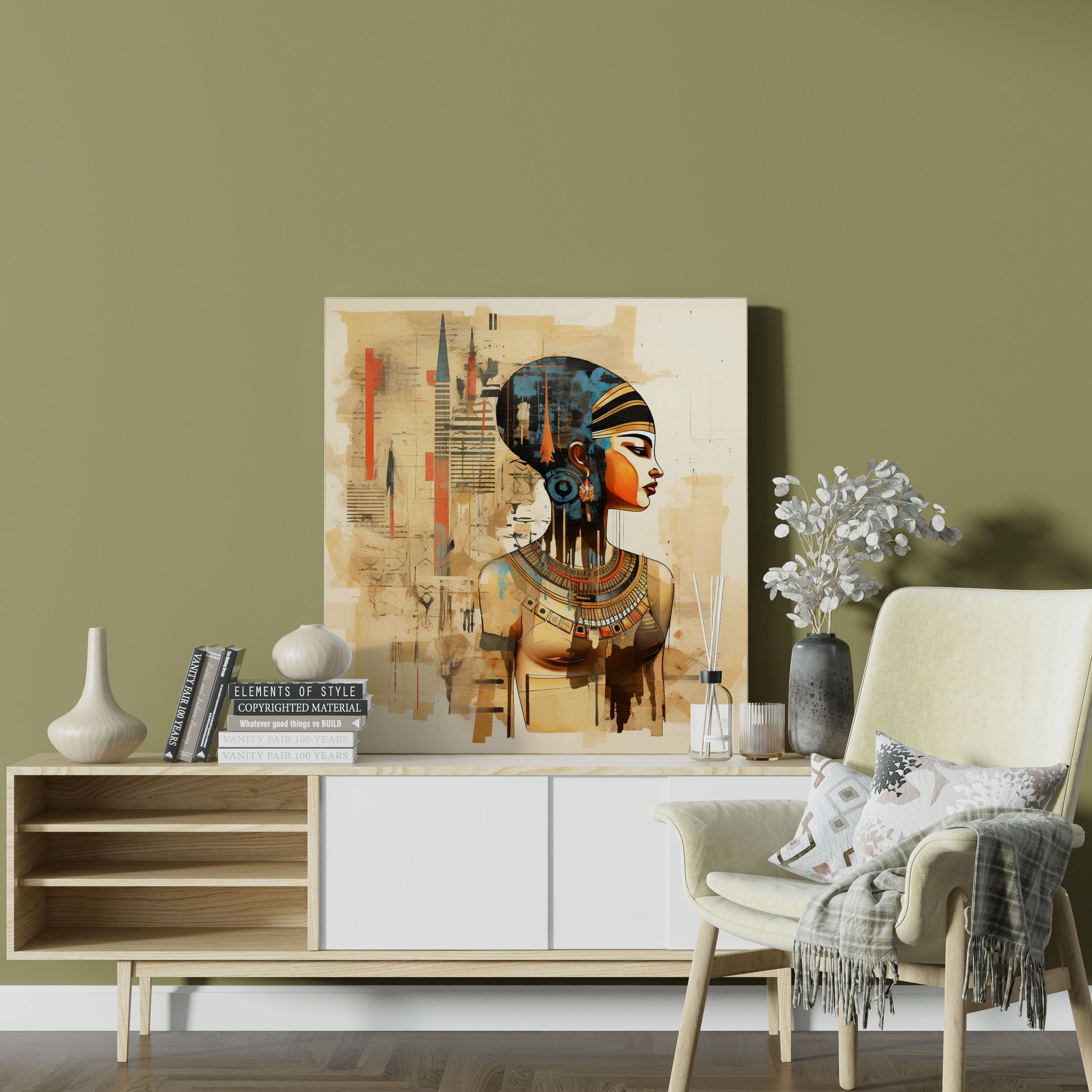 Contemporary Papyrus Canvas Print - Modern Blend Of Tradition And Art - Papyrus, Canvas Wall Art, Papyrus Canvas Print, Modern Blend