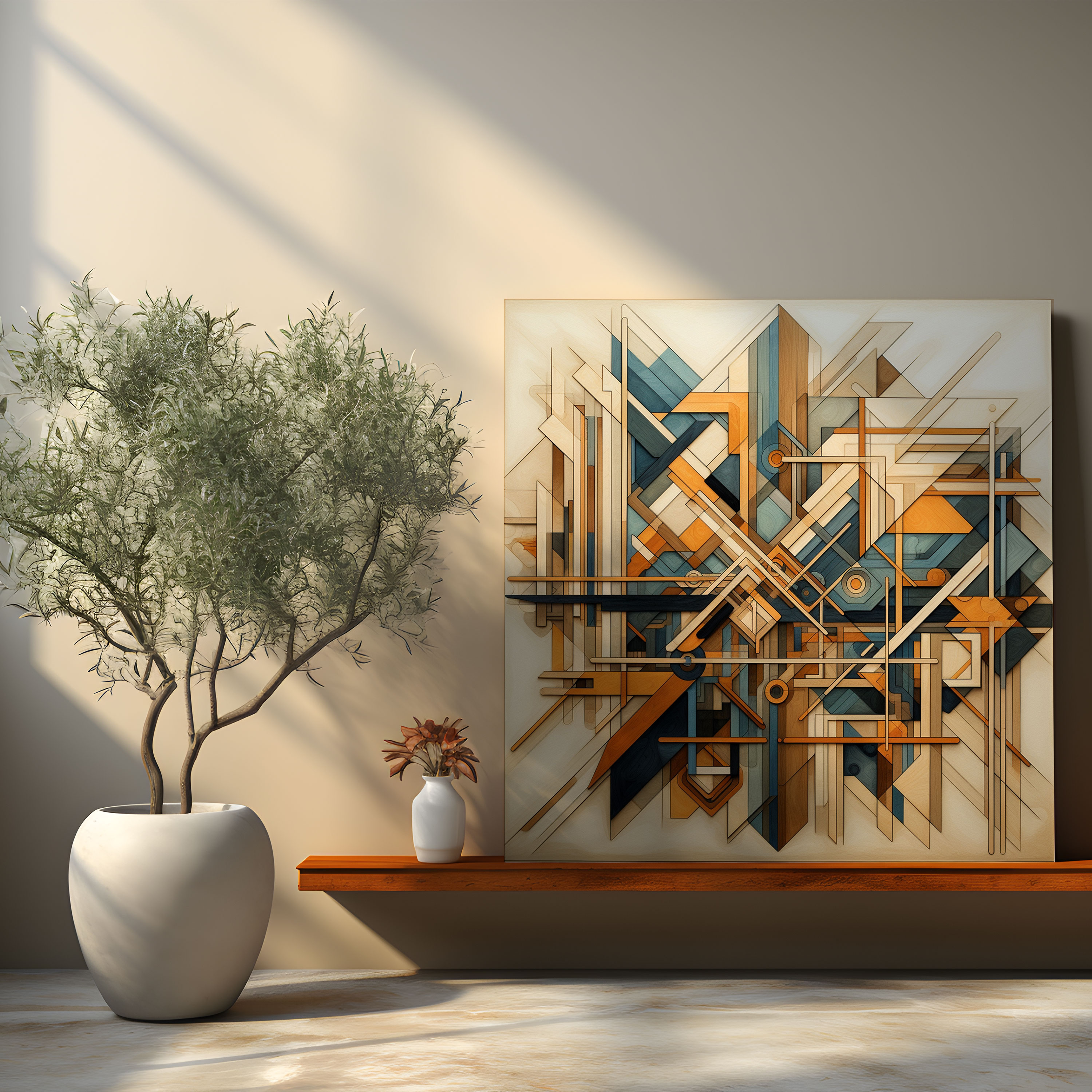 Geometric Papyrus Canvas Print - Mesmerizing Wall Art - Papyrus, Canvas Wall Art, Wall Decoration, Home Decoration