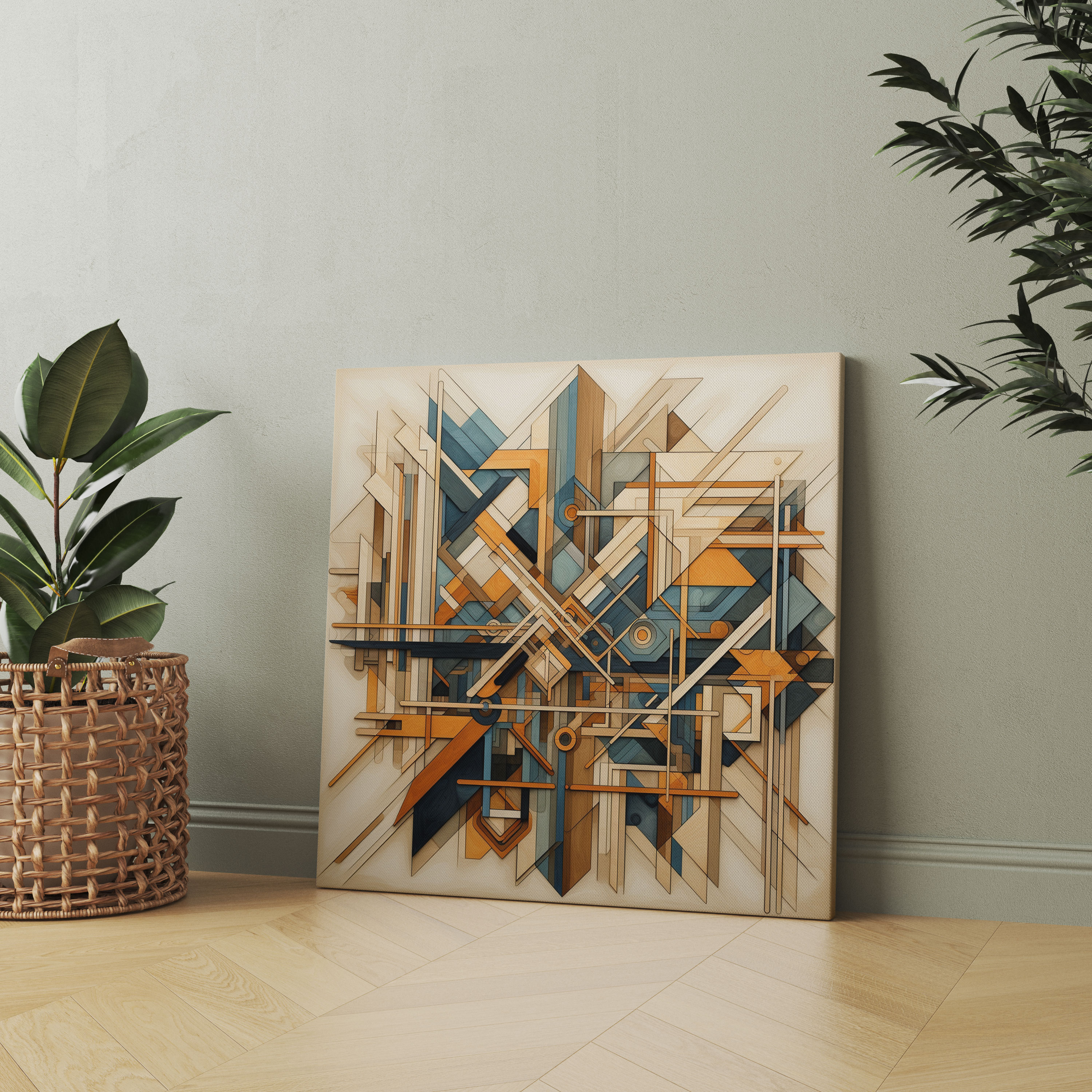 Geometric Papyrus Canvas Print - Mesmerizing Wall Art - Papyrus, Canvas Wall Art, Wall Decoration, Home Decoration