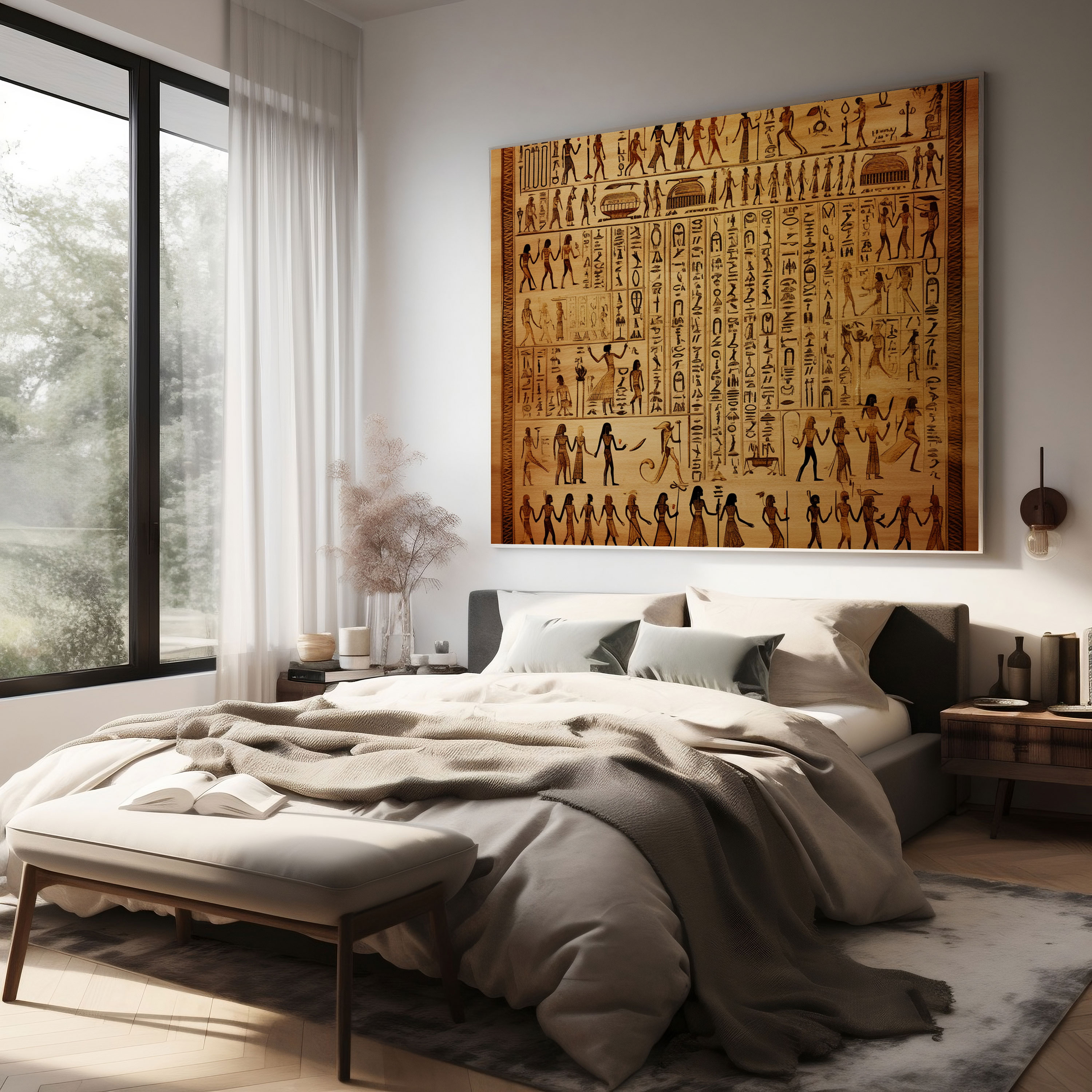 Papyrus Canvas Print - Ancient Egyptian Hieroglyphics Wall Art - Papyrus, Canvas, Hieroglyphics, Wall Art