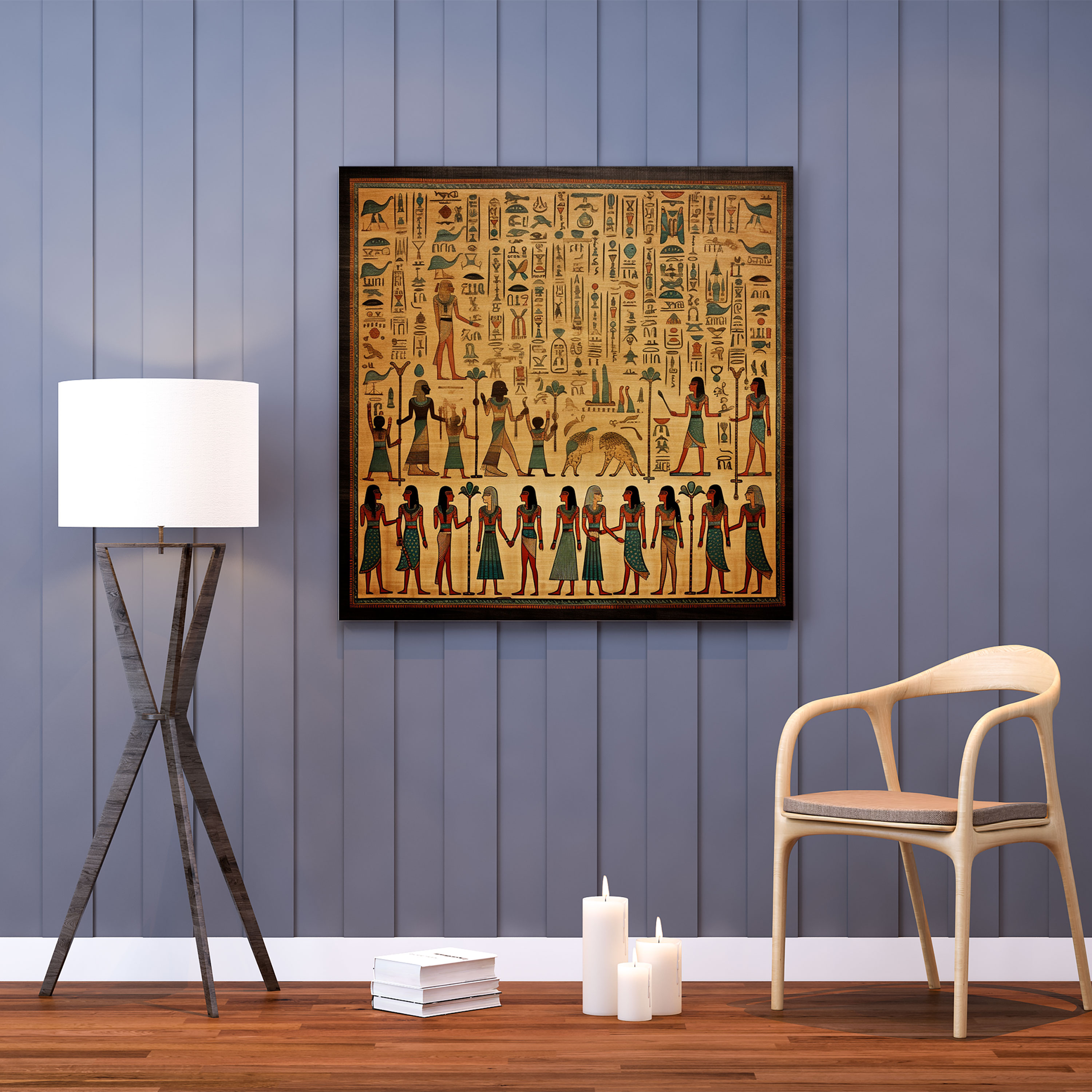 Papyrus Canvas Print - Egyptian Gods And Goddesses Wall Art - Papyrus, Home Decoration, Canvas Print, Egyptian Goddesses