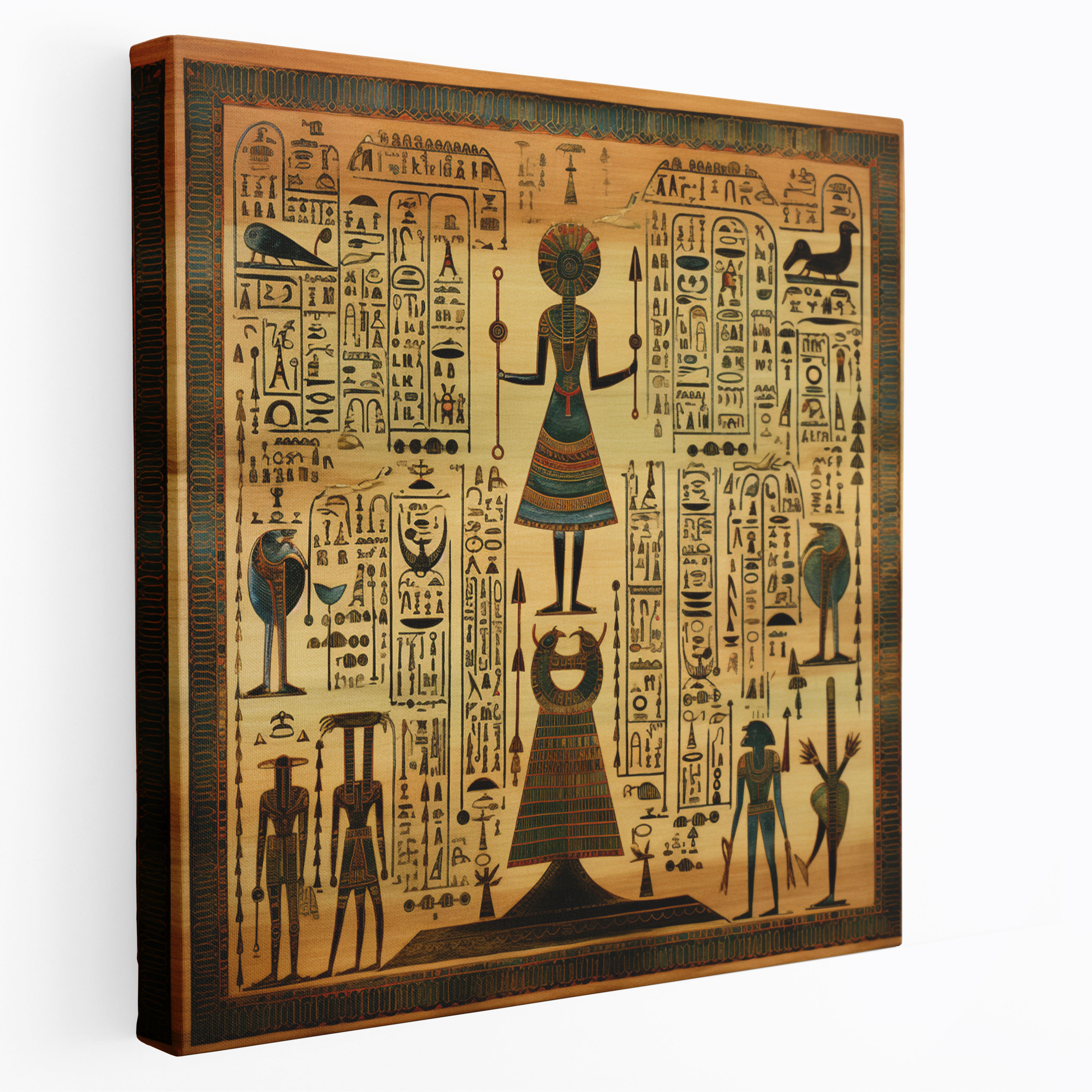 Papyrus Canvas Print - Ancient Egyptian Symbols Wall Art - Papyrus, Hieroglyphics, Home Decoration, Papyrus