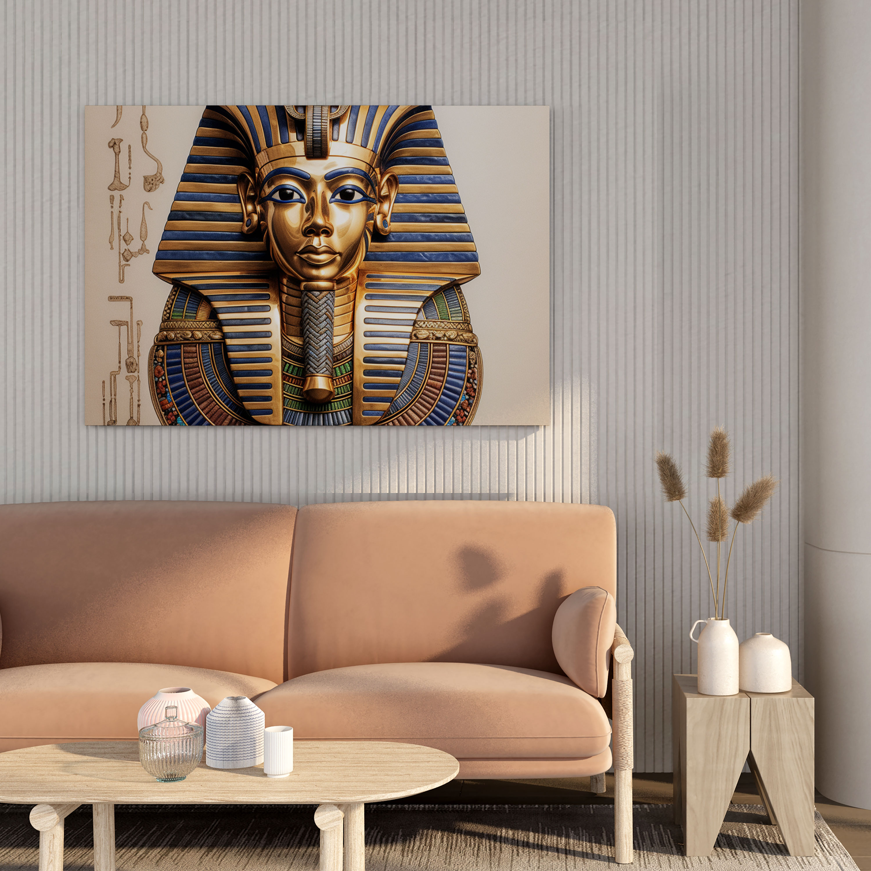Papyrus Canvas Print - Egyptian Pharaoh Mask Wall Art - Papyrus, Wall Art, Canvas, Wall Decoration