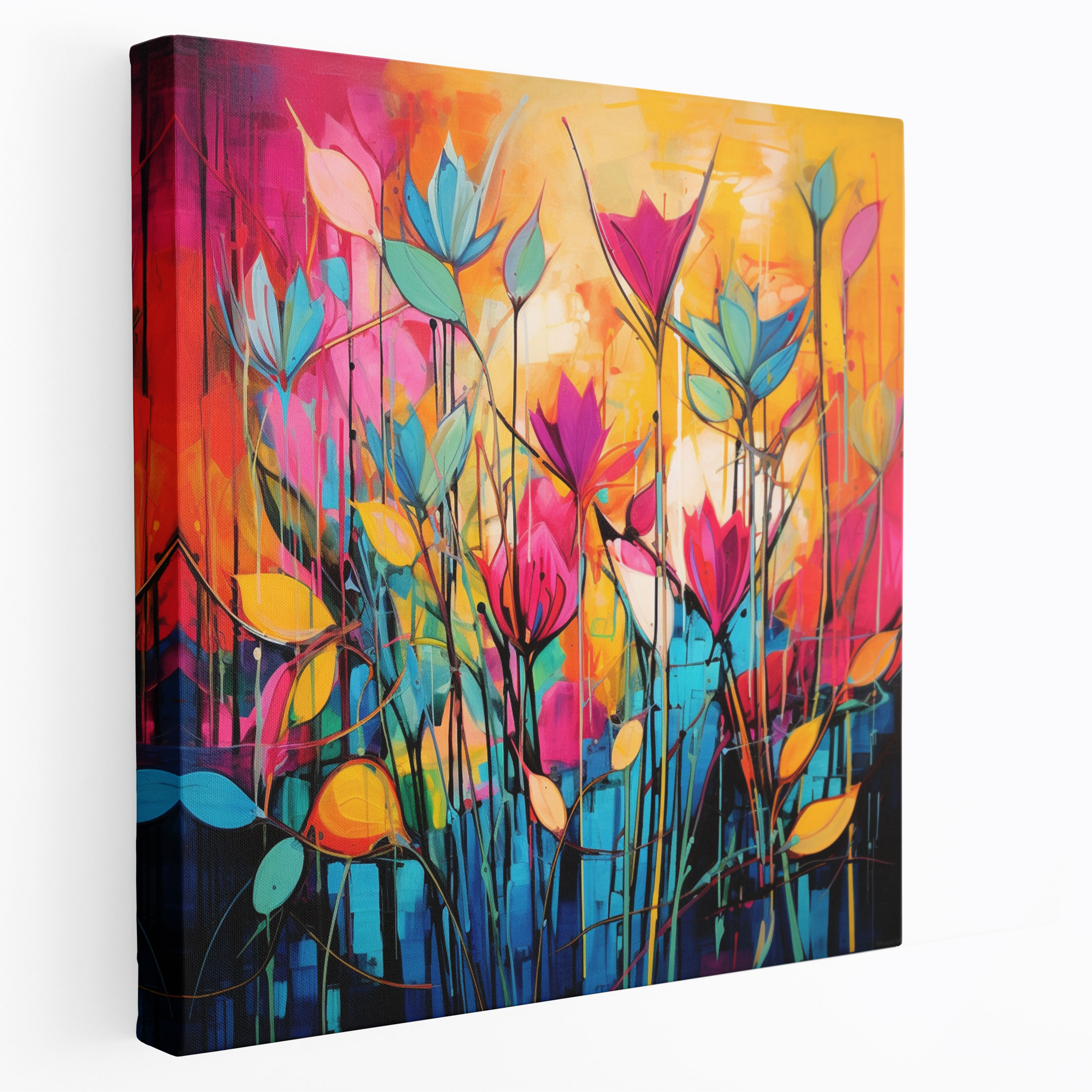 Papyrus Canvas Wall Art - Abstract Papyrus Inspiration - Papyrus, Vibrant Colors, Home Decoration, Papyrus