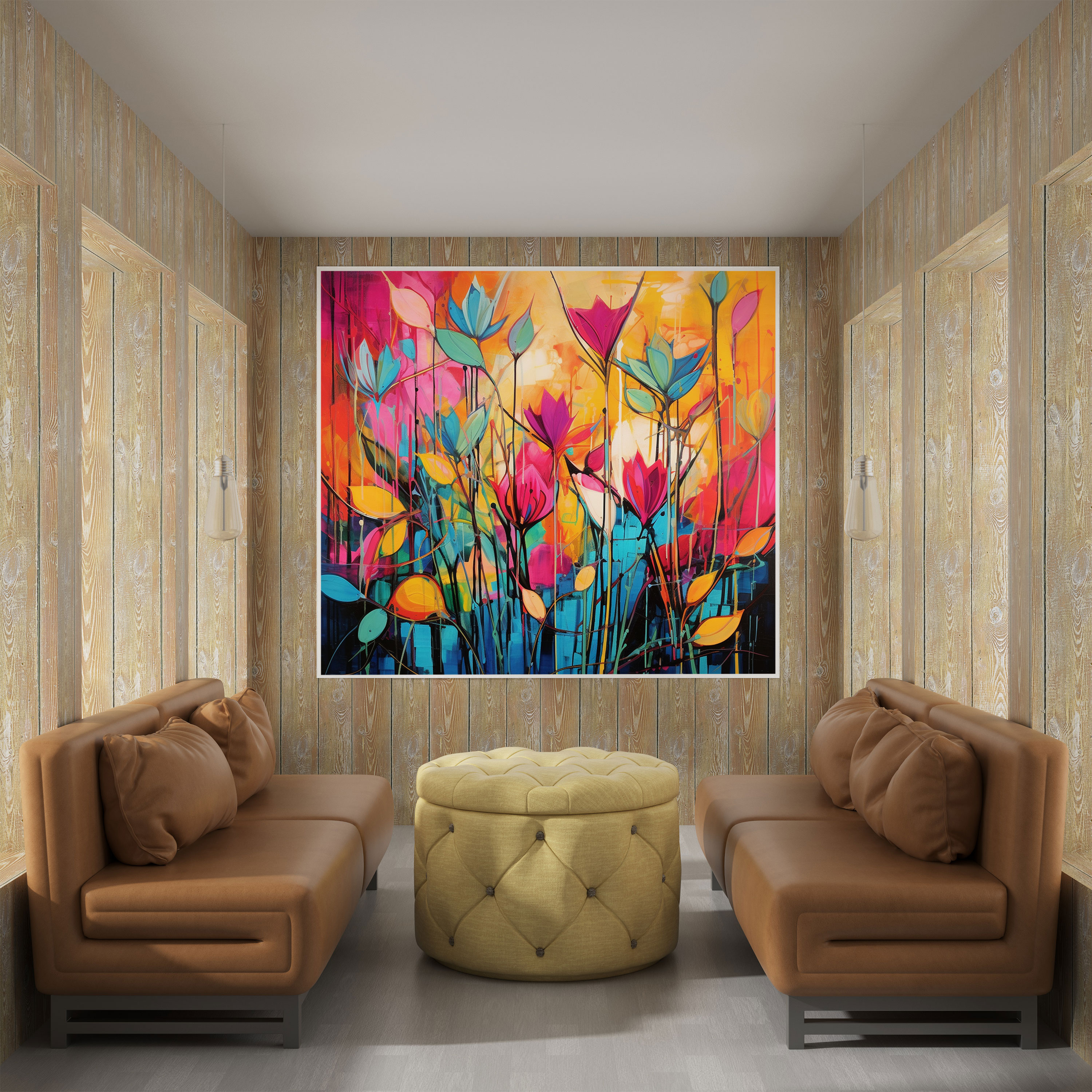 Papyrus Canvas Wall Art - Abstract Papyrus Inspiration - Papyrus, Vibrant Colors, Home Decoration, Papyrus