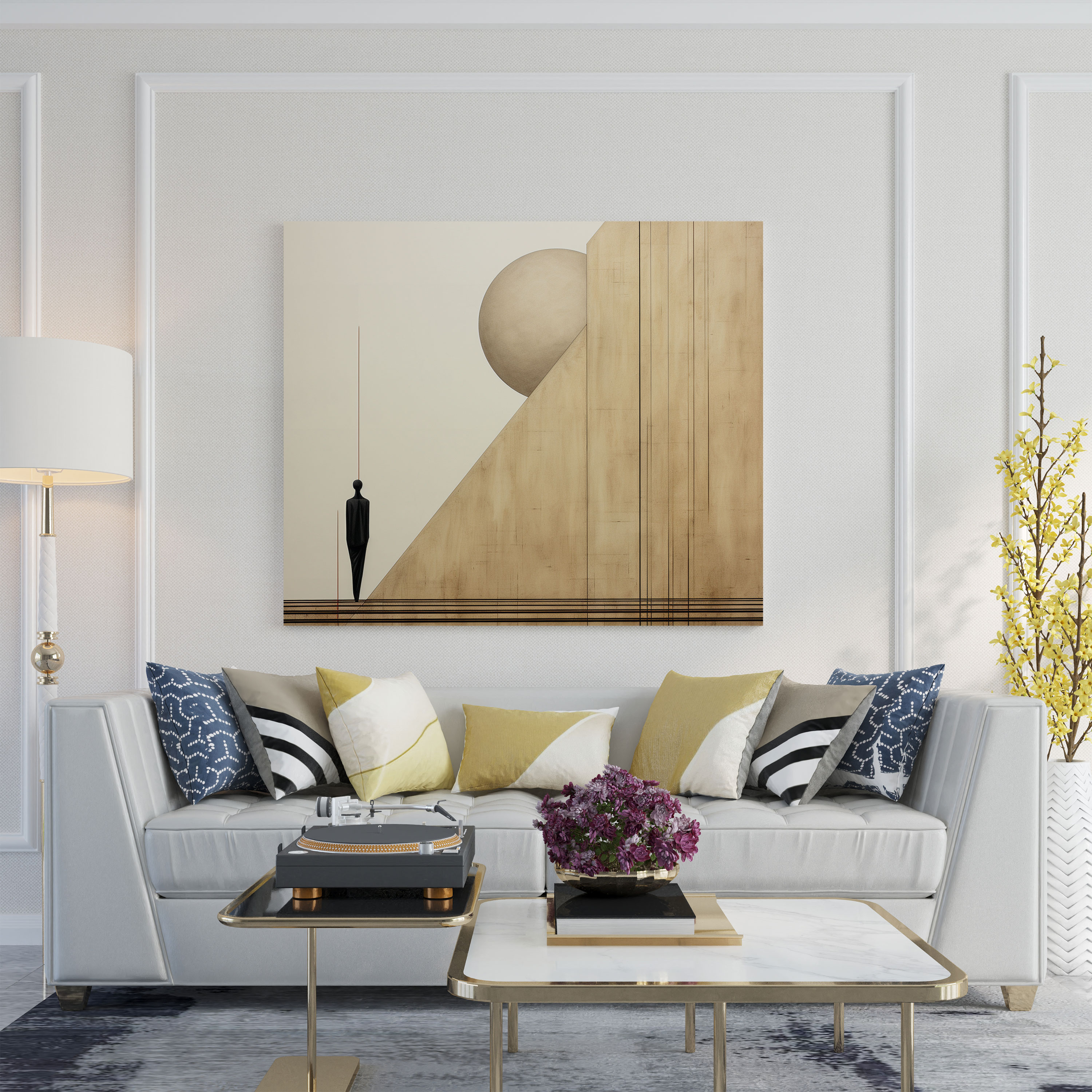 Papyrus Wall Art - Minimalist Contemporary Canvas Print - Papyrus, Sophisticated, Home Decoration, Contemporary Art
