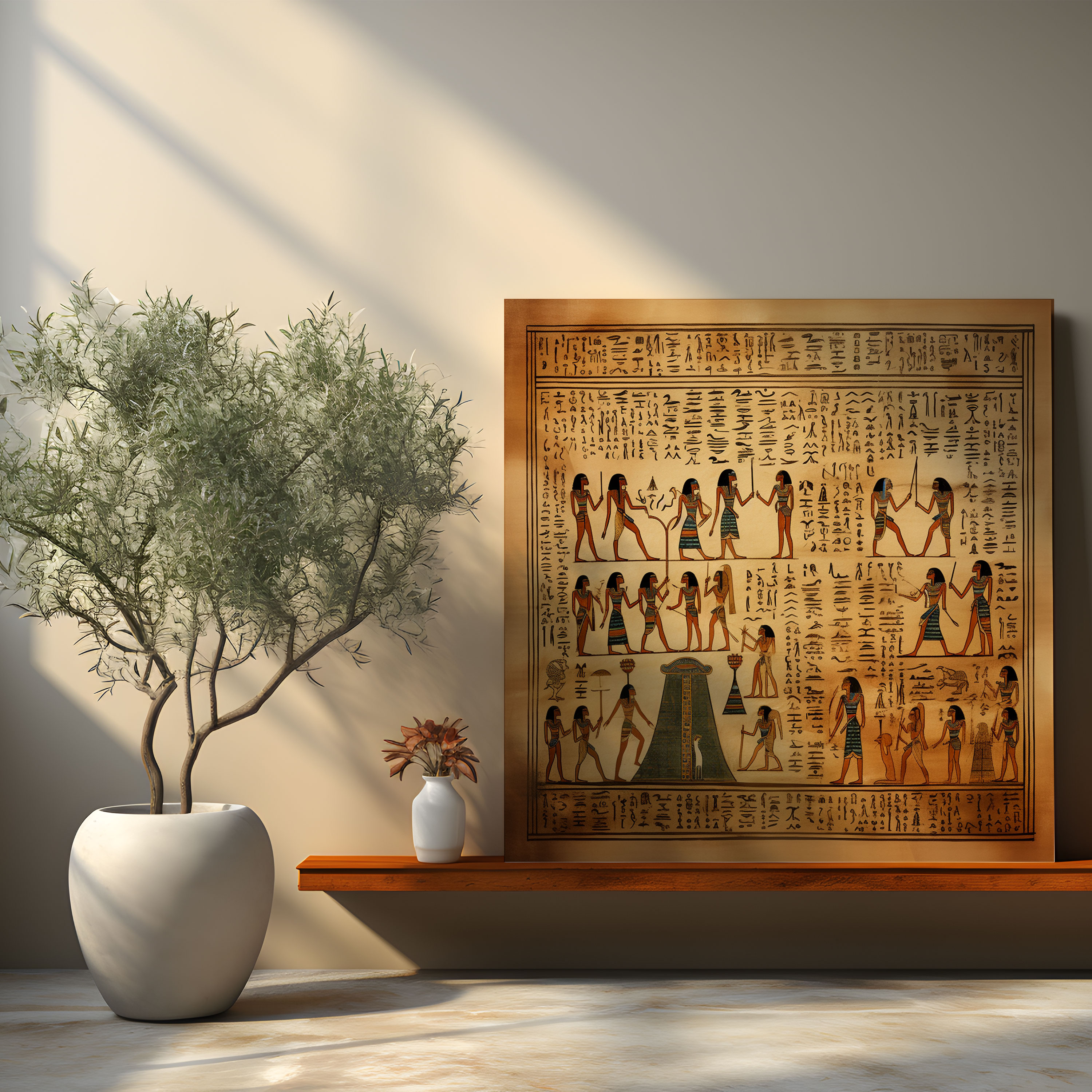 Papyrus Canvas Print - Ancient Egyptian Hieroglyphics - Papyrus, Canvas Wall Art, Egypt, Wall Art