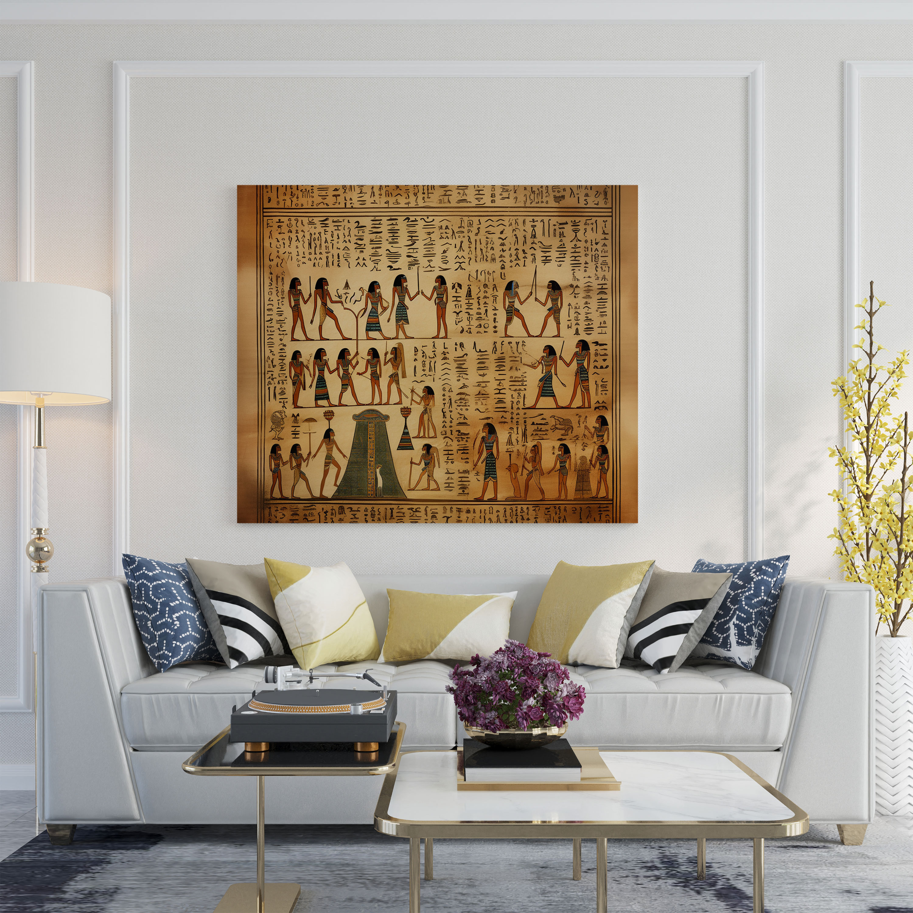 Papyrus Canvas Print - Ancient Egyptian Hieroglyphics - Papyrus, Canvas Wall Art, Egypt, Wall Art