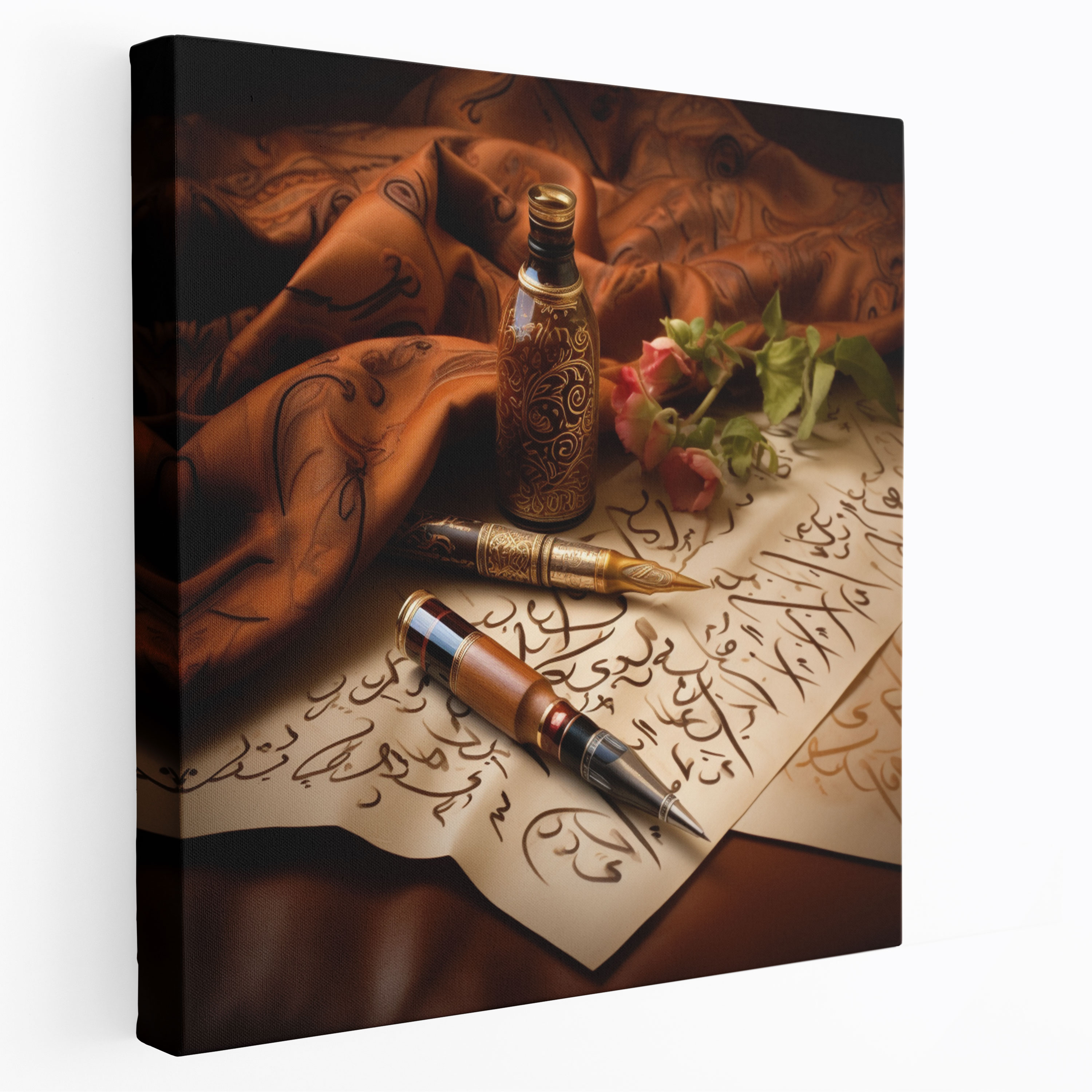 Papyrus Wall Decoration - Elegant Calligraphy - Papyrus, Wall Decoration, Canvas Wall Art, Canvas