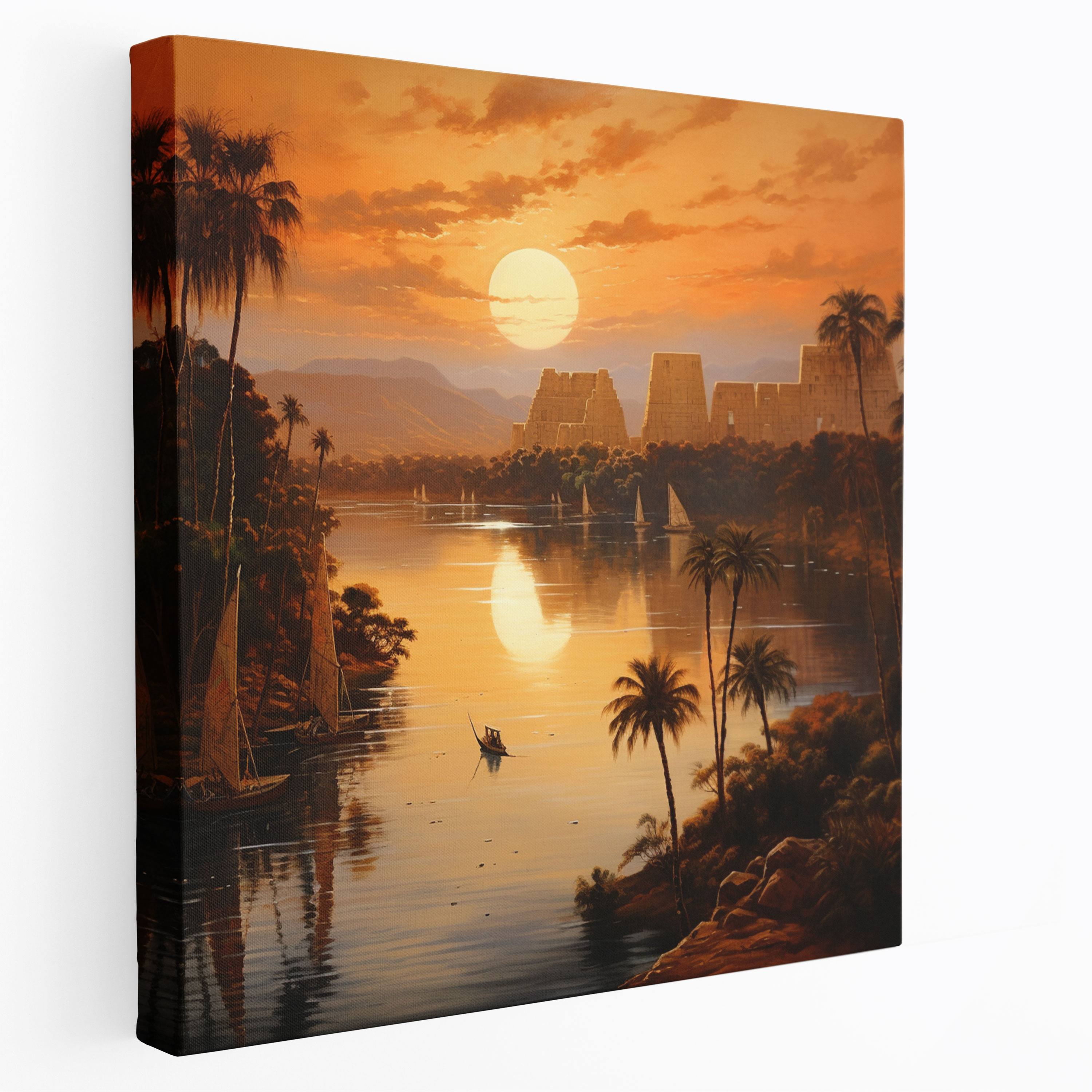 Papyrus Wall Decoration - Ethereal Sunset - Papyrus, Egypt, Sunset, Wall Decoration