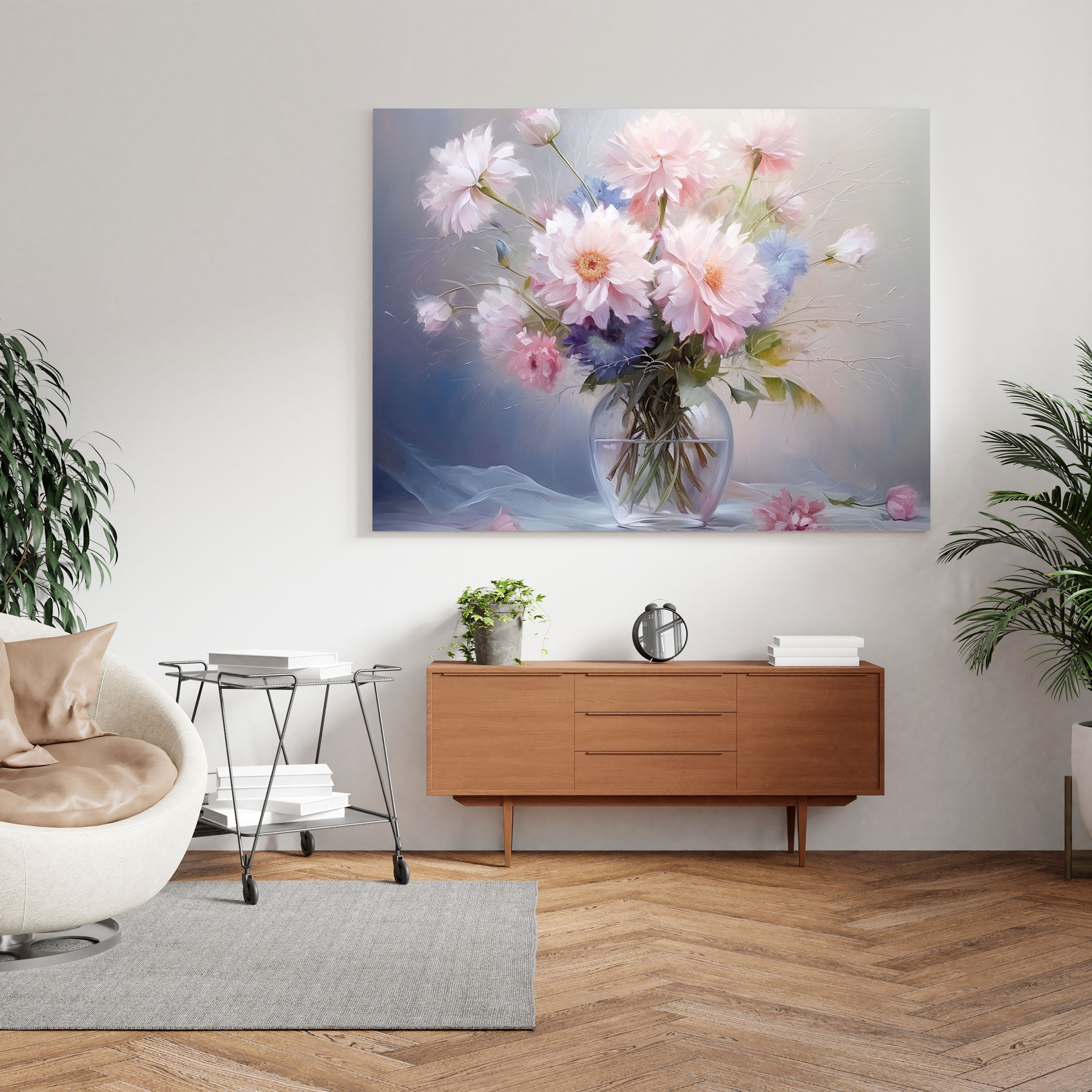 Pastel Canvas Print - Flower Bouquet Wall Art - Pastel, Home Decoration, Canvas, Pastel