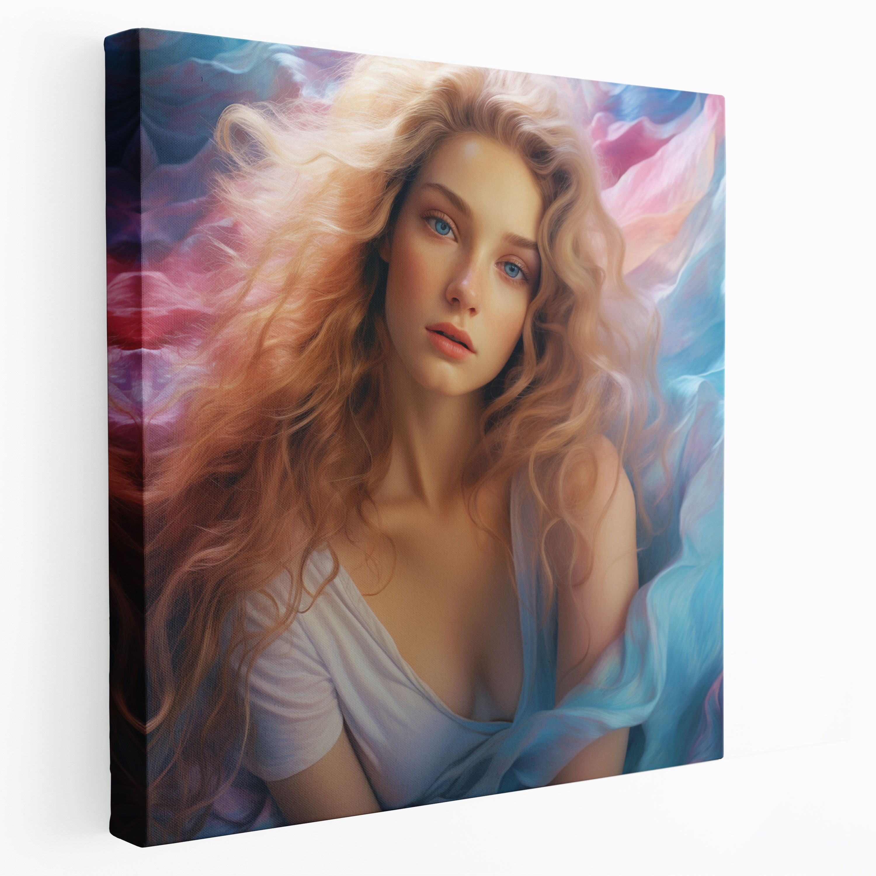 Pastel Wall Art - Serene Portrait Canvas Print - Pastel, Pastel, Serene Portrait, Canvas