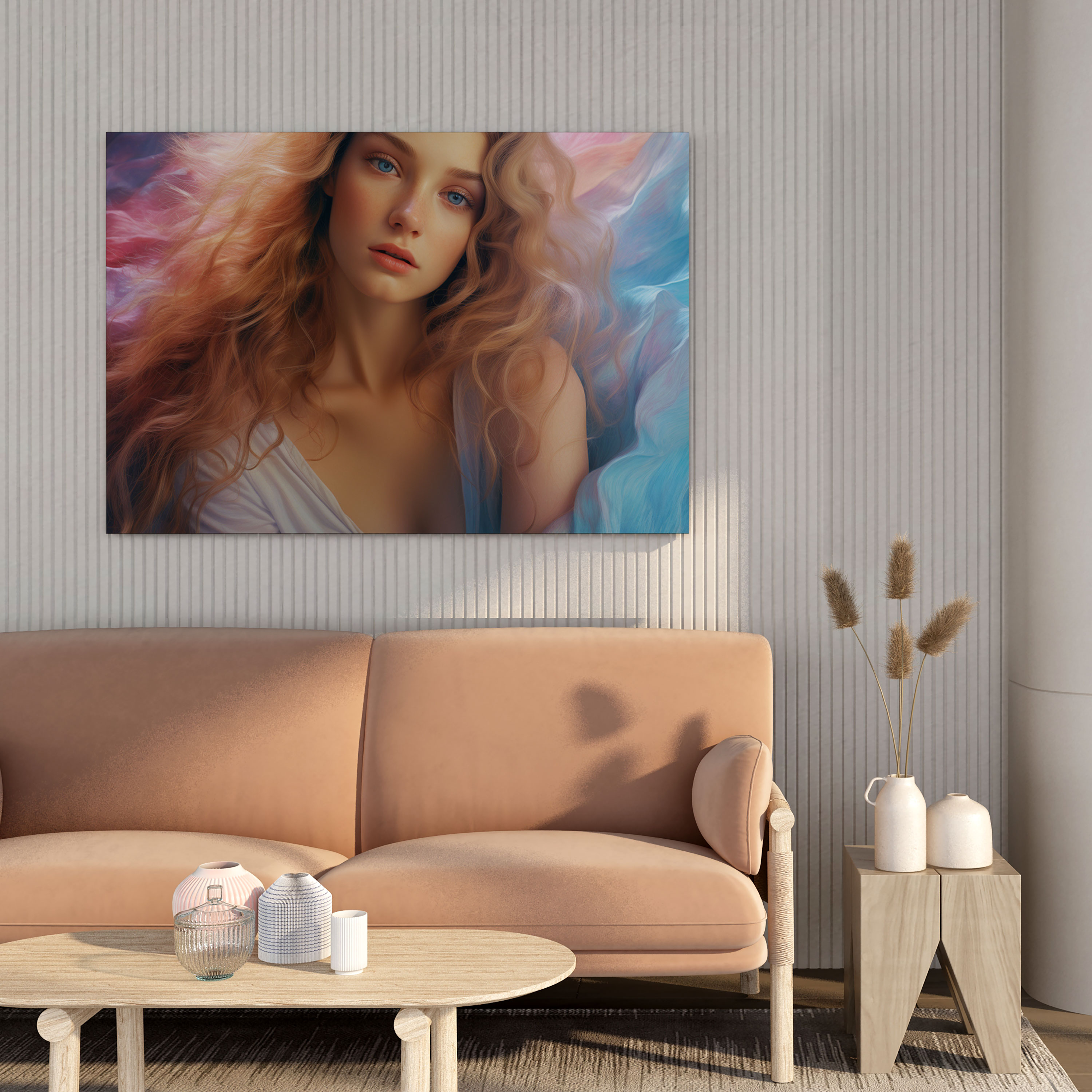 Pastel Wall Art - Serene Portrait Canvas Print - Pastel, Pastel, Serene Portrait, Canvas