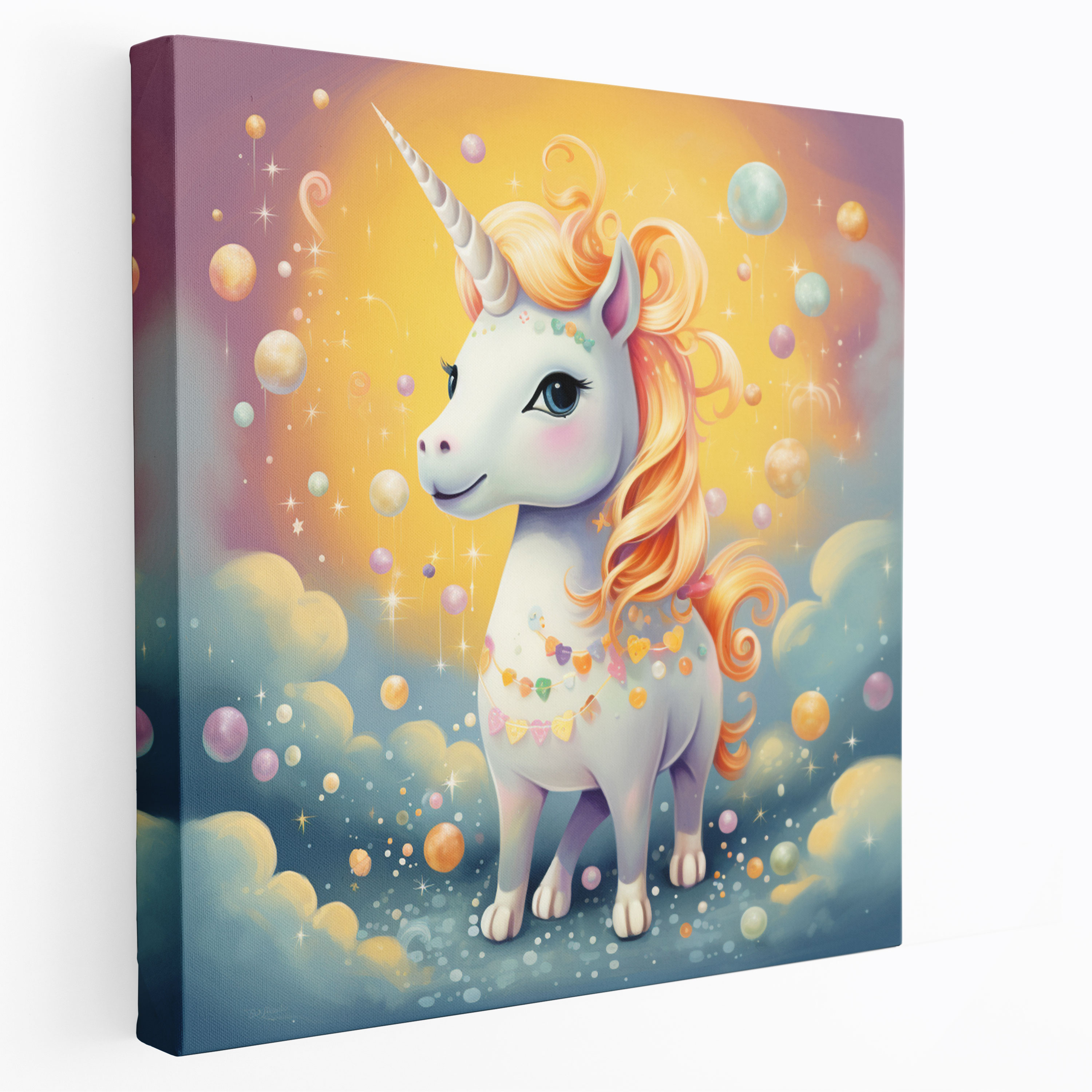Pastel Unicorn Canvas Print - Magical Wall Art - Pastel, Canvas Wall Art, Canvas Print, Whimsical