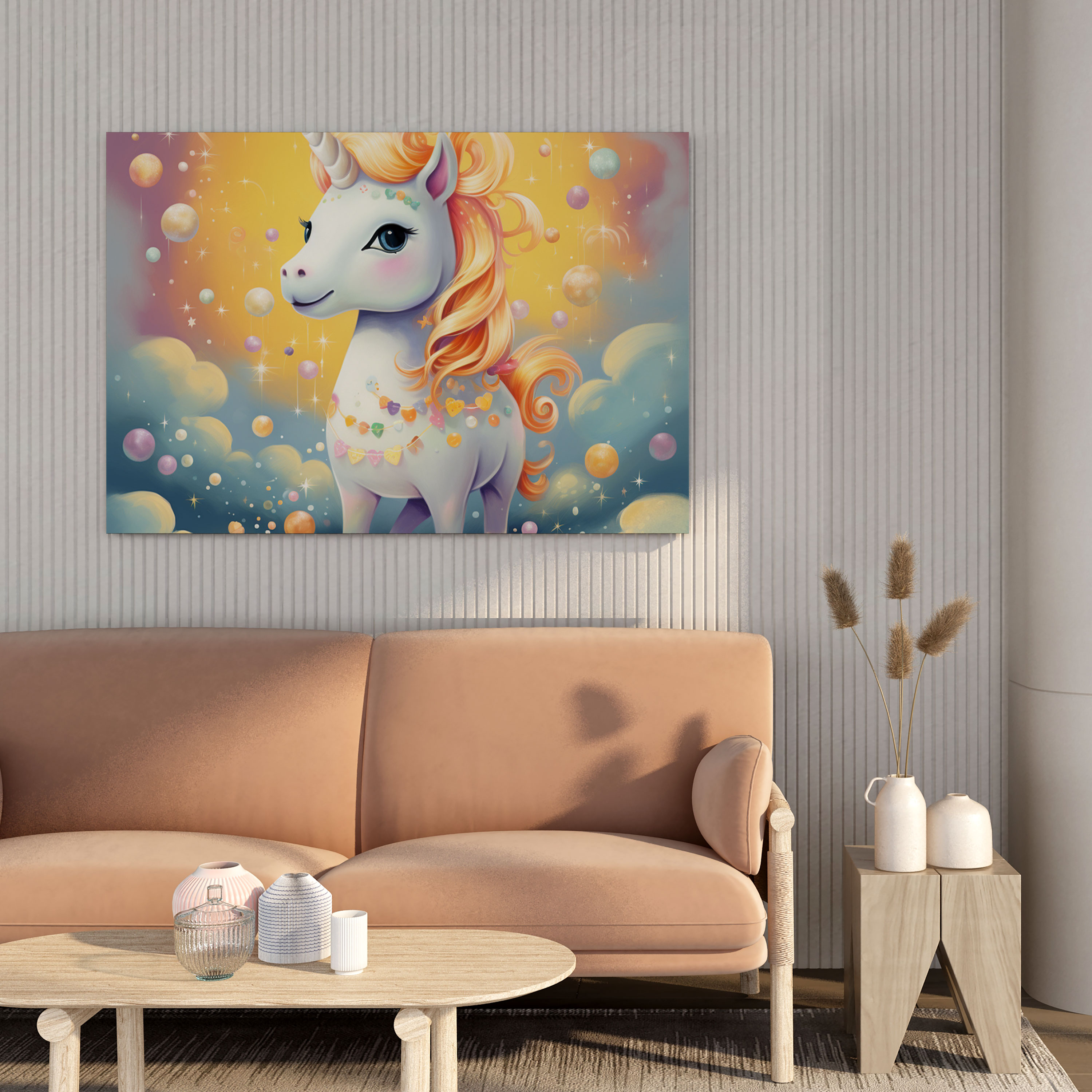 Pastel Unicorn Canvas Print - Magical Wall Art - Pastel, Canvas Wall Art, Canvas Print, Whimsical