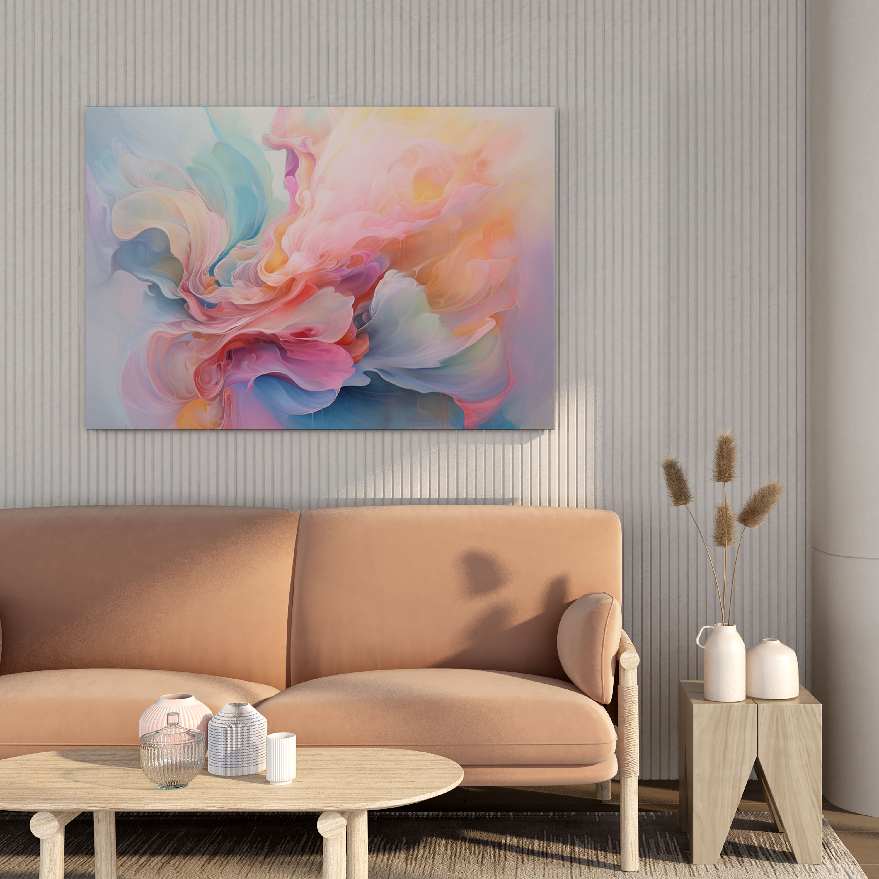 Pastel Abstract Canvas Print - Pastel, Wall Decoration, Pastel, Home Decoration