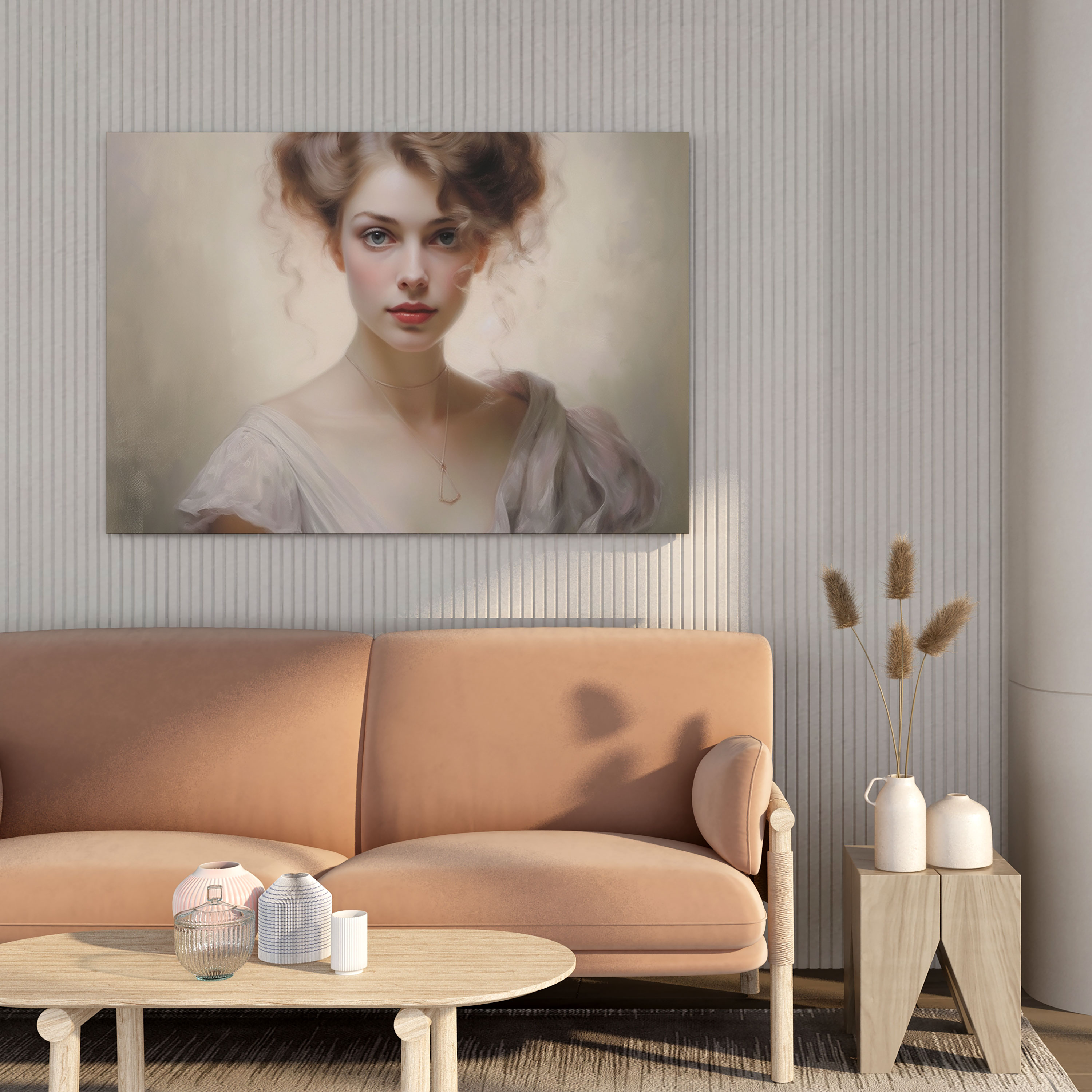 Elegant Pastel Portraits Wall Art - Pastel, Canvas, Pastel, Soft Pastel Portrait