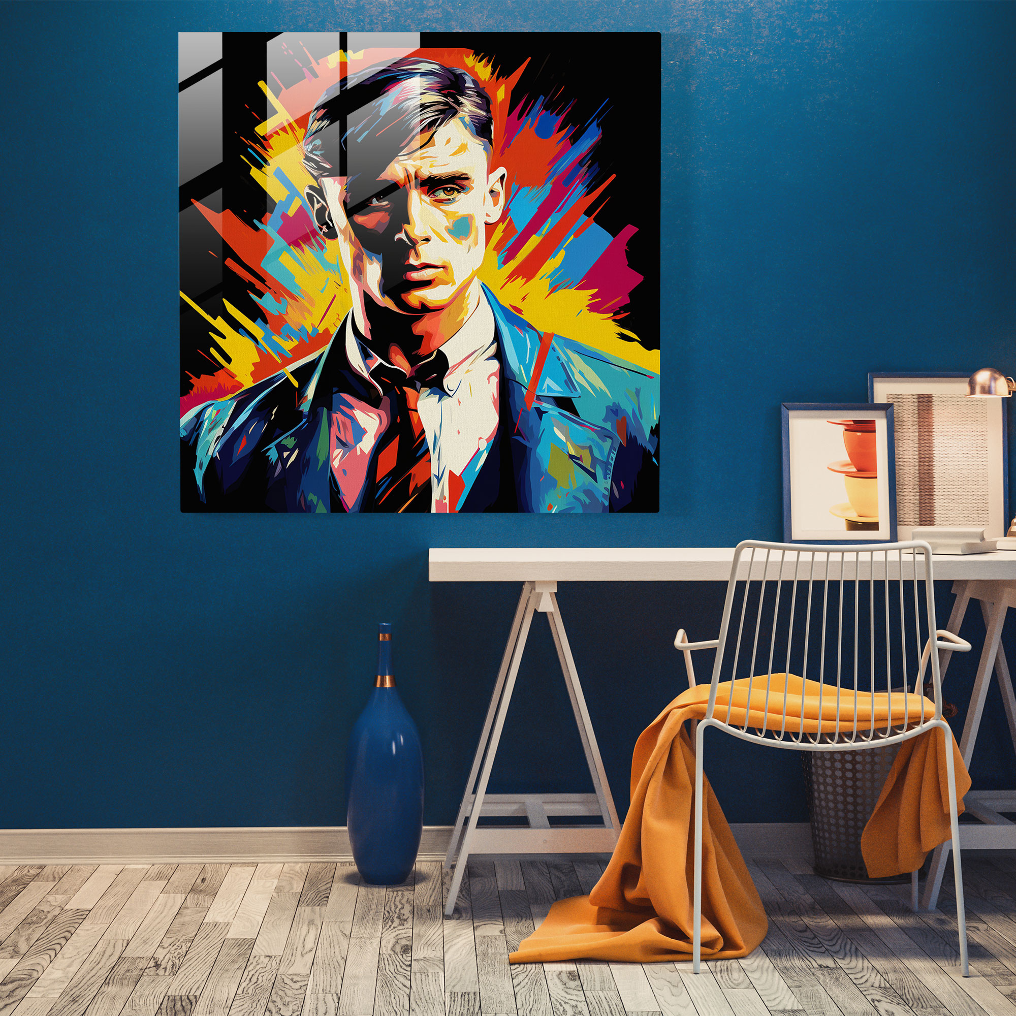 Thomas Shelby Pop Art Cam Tablo - Peaky Blinders Cam Duvar Sanatı Duvar Dekorasyonu