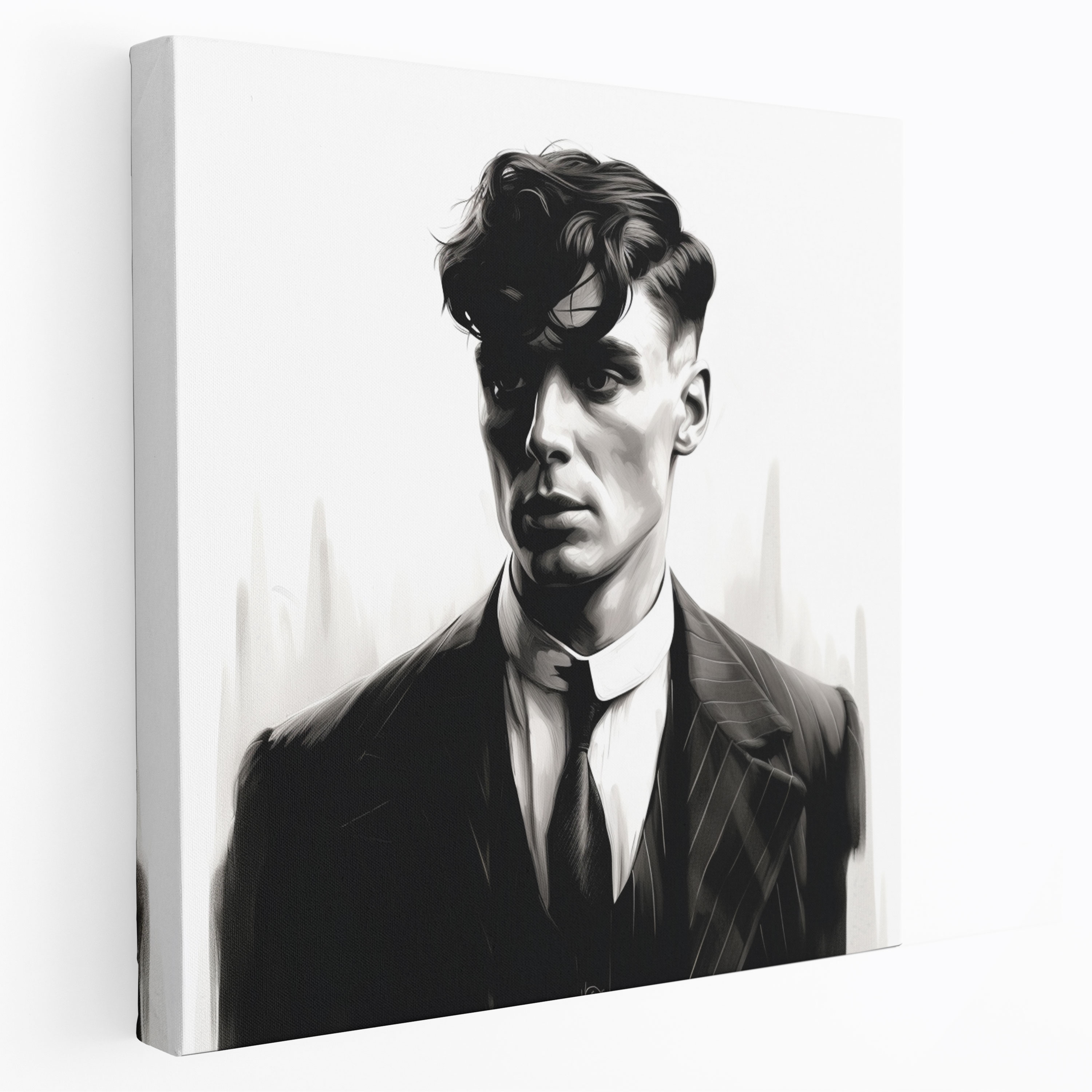 Peaky Blinders Thomas Shelby Canvas Print - Peaky Blinders, Stoic Expression, Minimalist, Wall Art