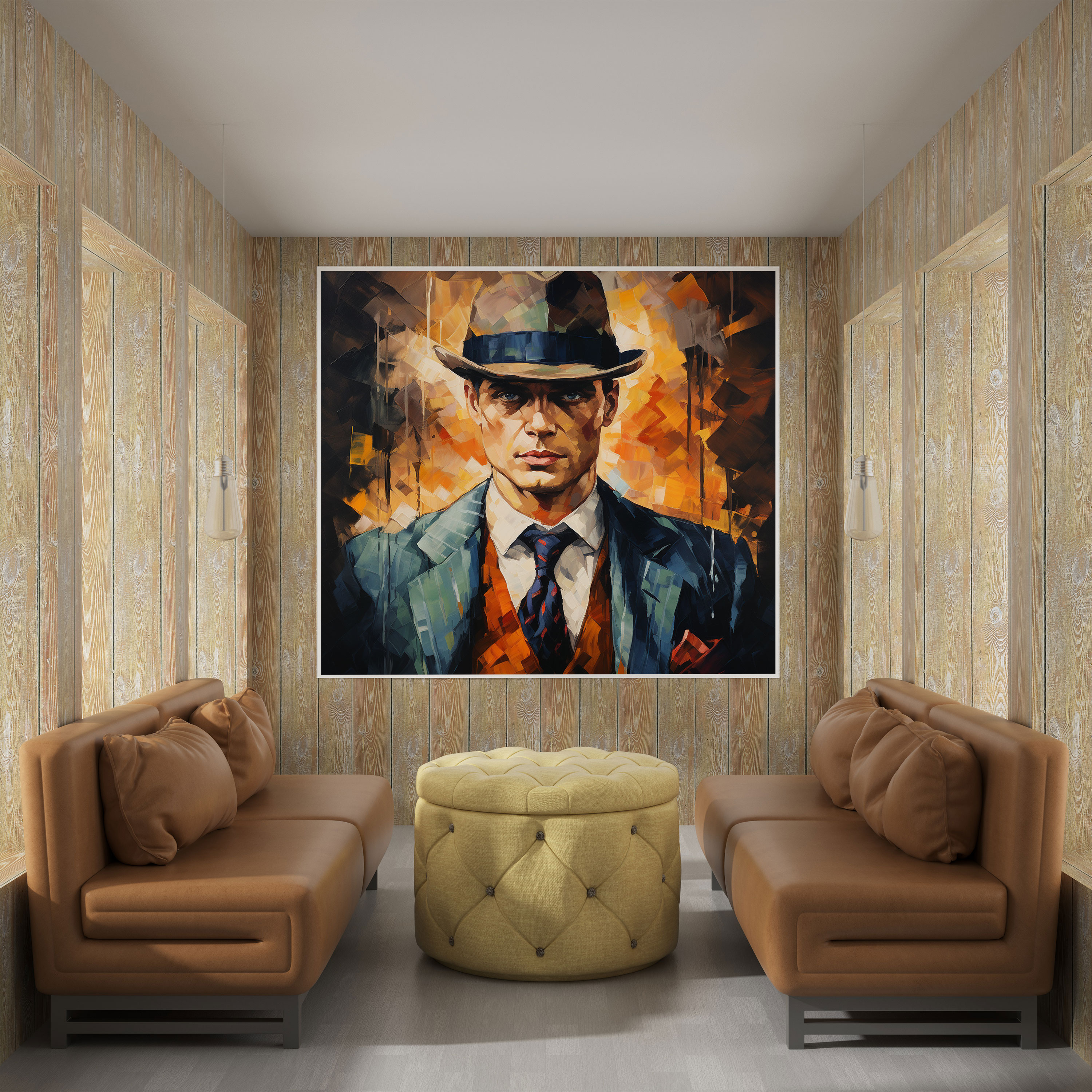 Peaky Blinders Wall Decoration - Abstract Art With Rich Colors And 1920S Elements Canvas Print - Peaky Blinders, Home Decoration, Rich Colors, 1920S Elements