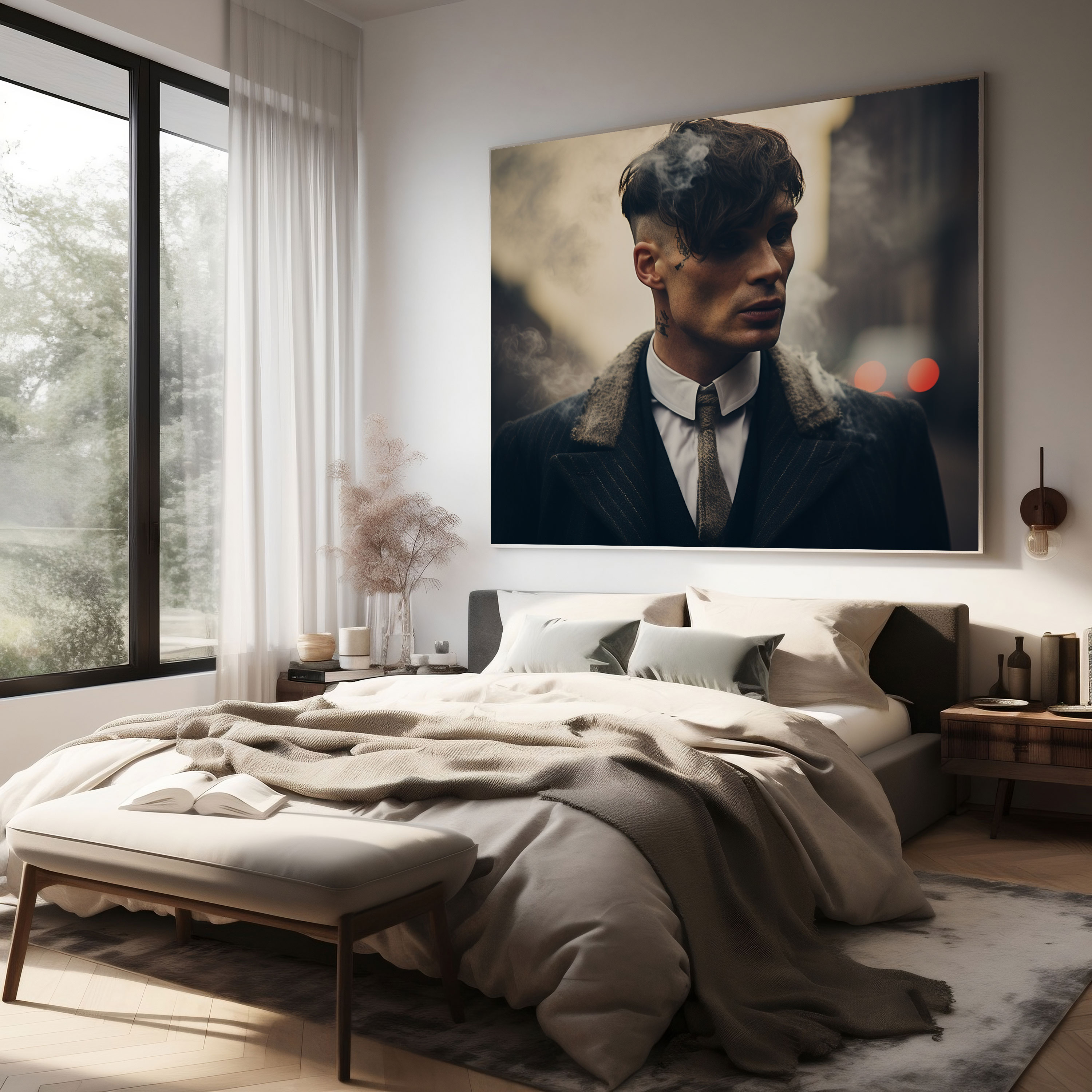 Peaky Blinders Wall Art - Intense Close-Up Of Thomas Shelby Canvas Print - Peaky Blinders, Intense Eyes, Canvas Wall Art, Wall Art