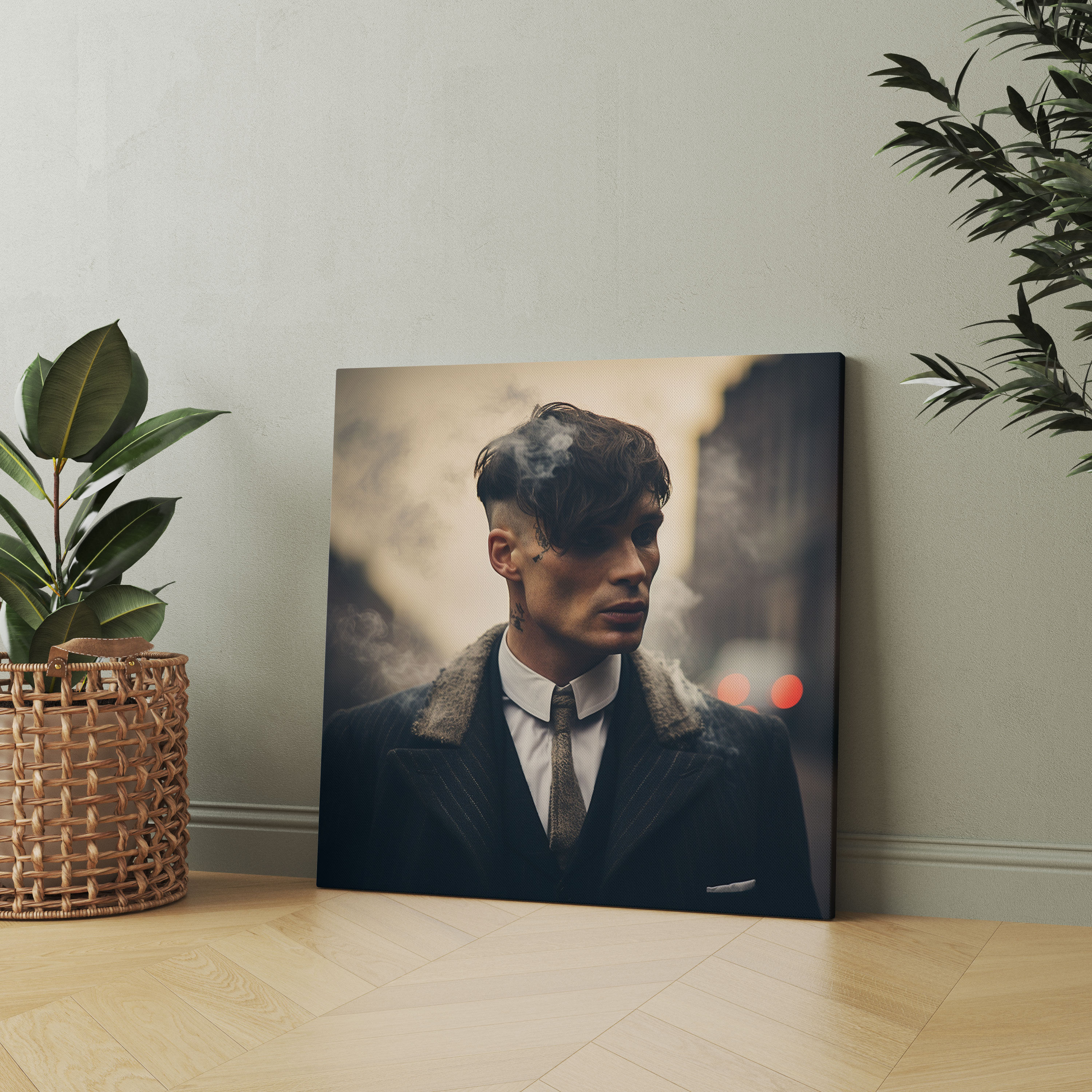 Peaky Blinders Wall Art - Intense Close-Up Of Thomas Shelby Canvas Print - Peaky Blinders, Intense Eyes, Canvas Wall Art, Wall Art