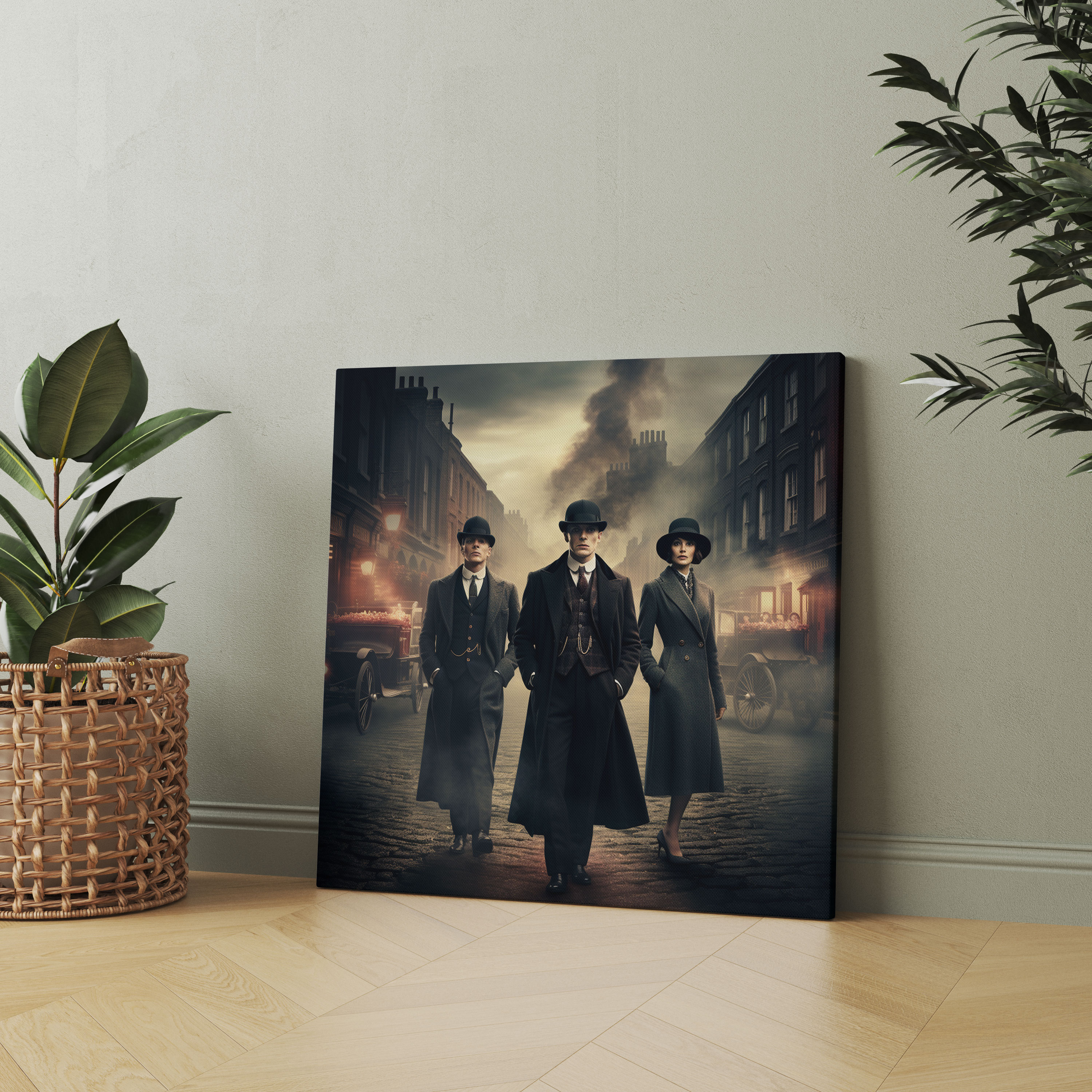 Peaky Blinders Wall Decoration - Vintage-Inspired Main Characters Poster Canvas Print - Peaky Blinders, Vintage-Inspired, Wall Decoration, Poster
