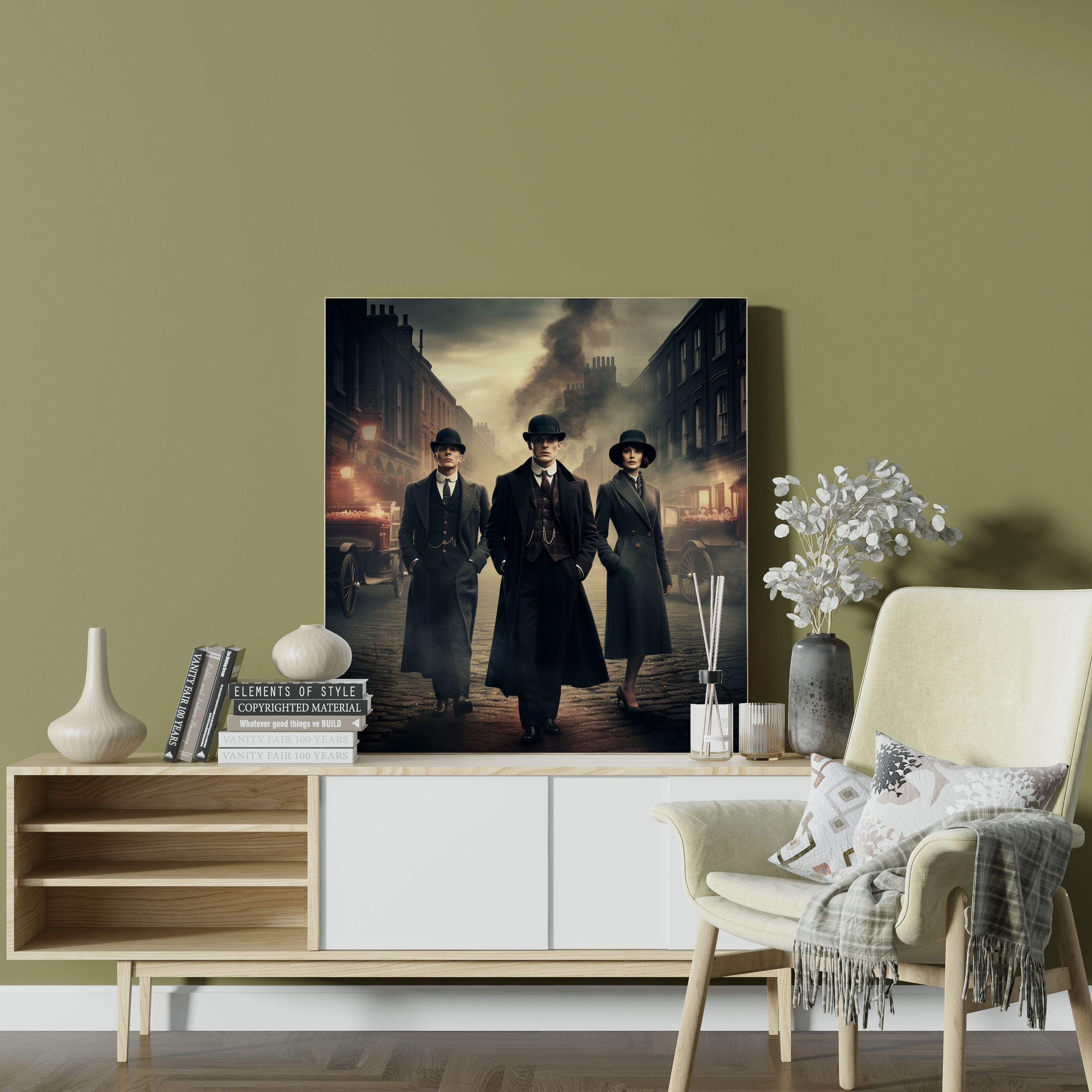 Peaky Blinders Wall Decoration - Vintage-Inspired Main Characters Poster Canvas Print - Peaky Blinders, Vintage-Inspired, Wall Decoration, Poster